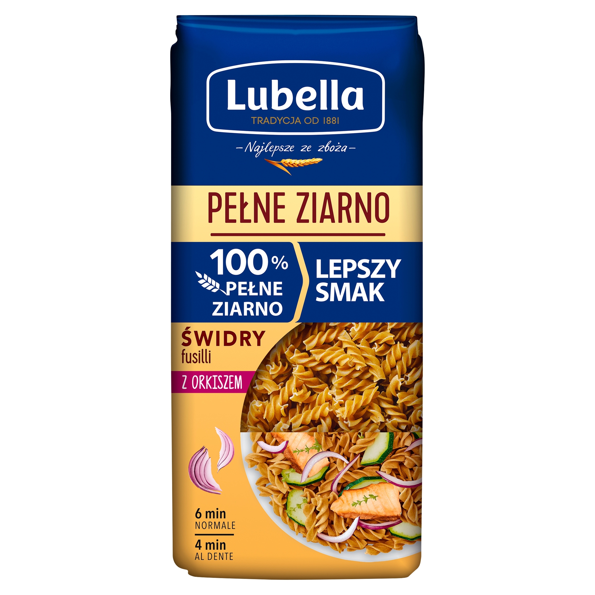 Levně 9X Lubella Plné zrno Těstoviny fusilli s špaldou 400 g