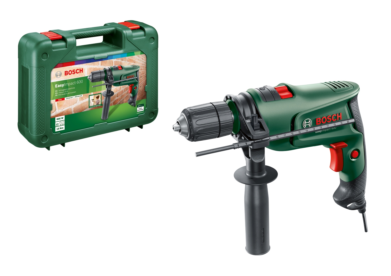 Bosch Diy EasyImpact 600 wiertarka udarowa 600W walizka 0603133020