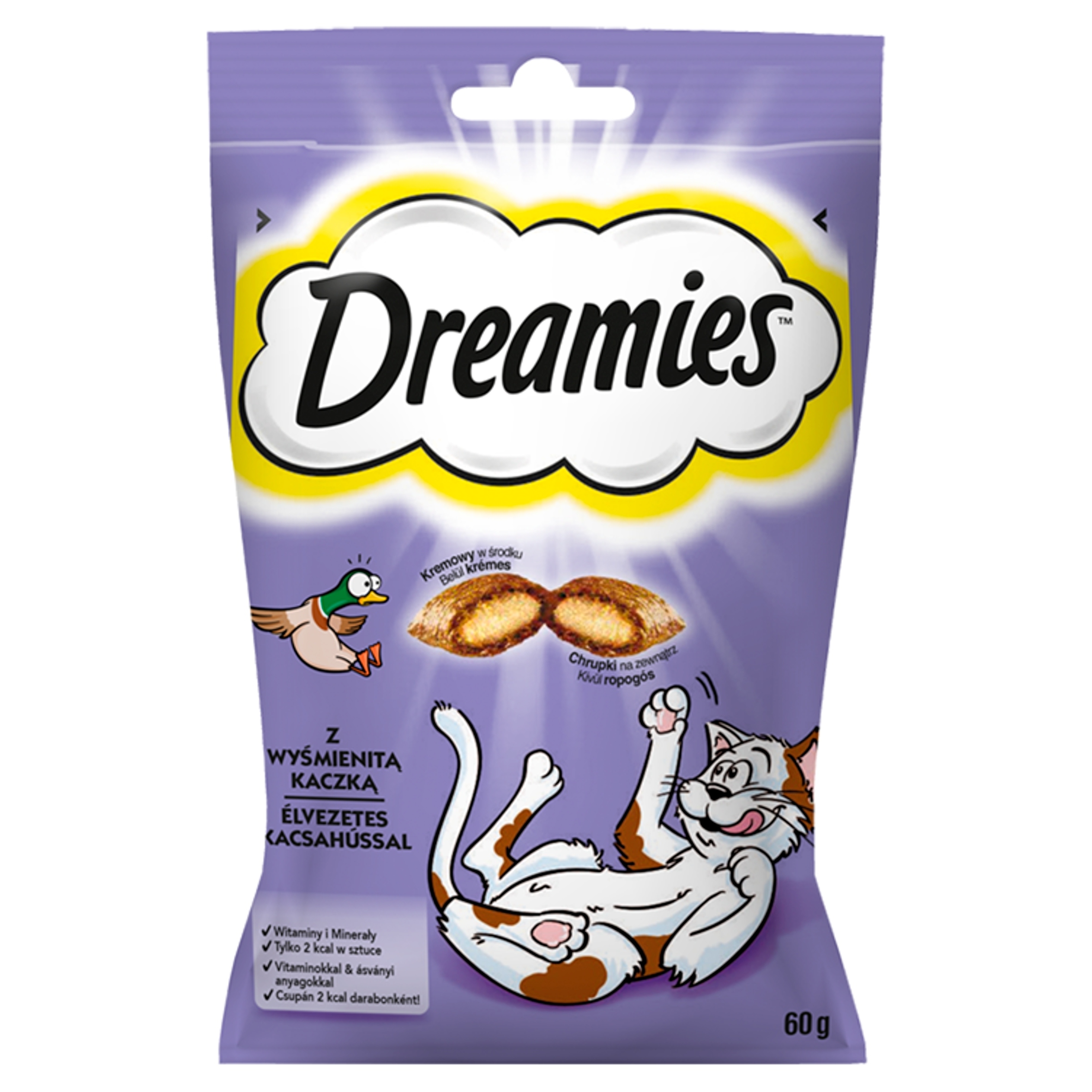 10 x Dreamies pamlsek pro kočky s vyměněnou kachnou 60 g