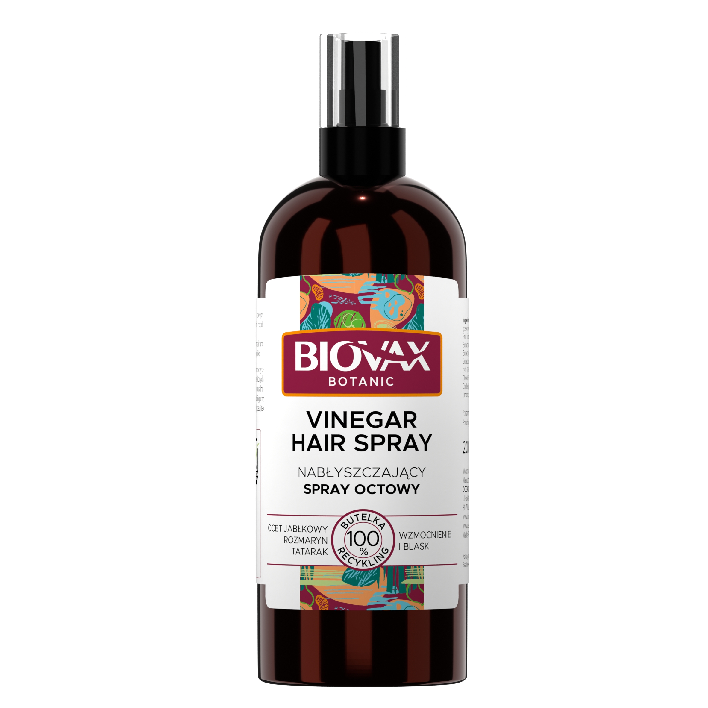 BIOVAX SPRAY NABŁYSZCZAJĄCY DO WŁOSÓW Z ROZMARYNEM I OCTEM JABŁKOWYM 200ML