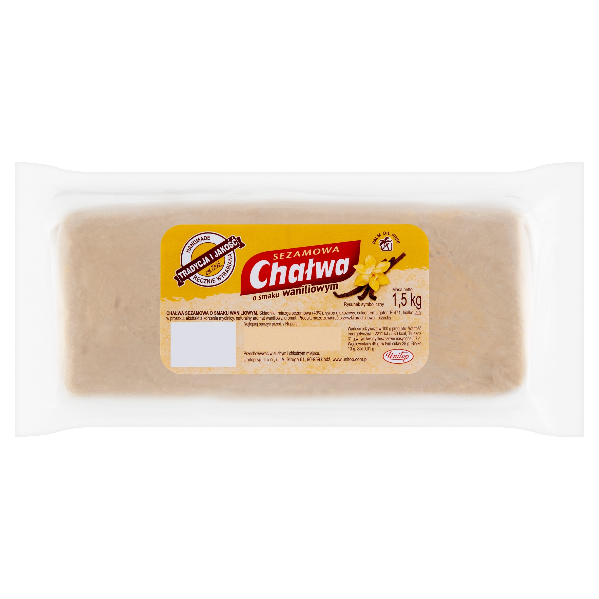 Levně Chalva s vanilkovou příchutí Unitop 1526 g