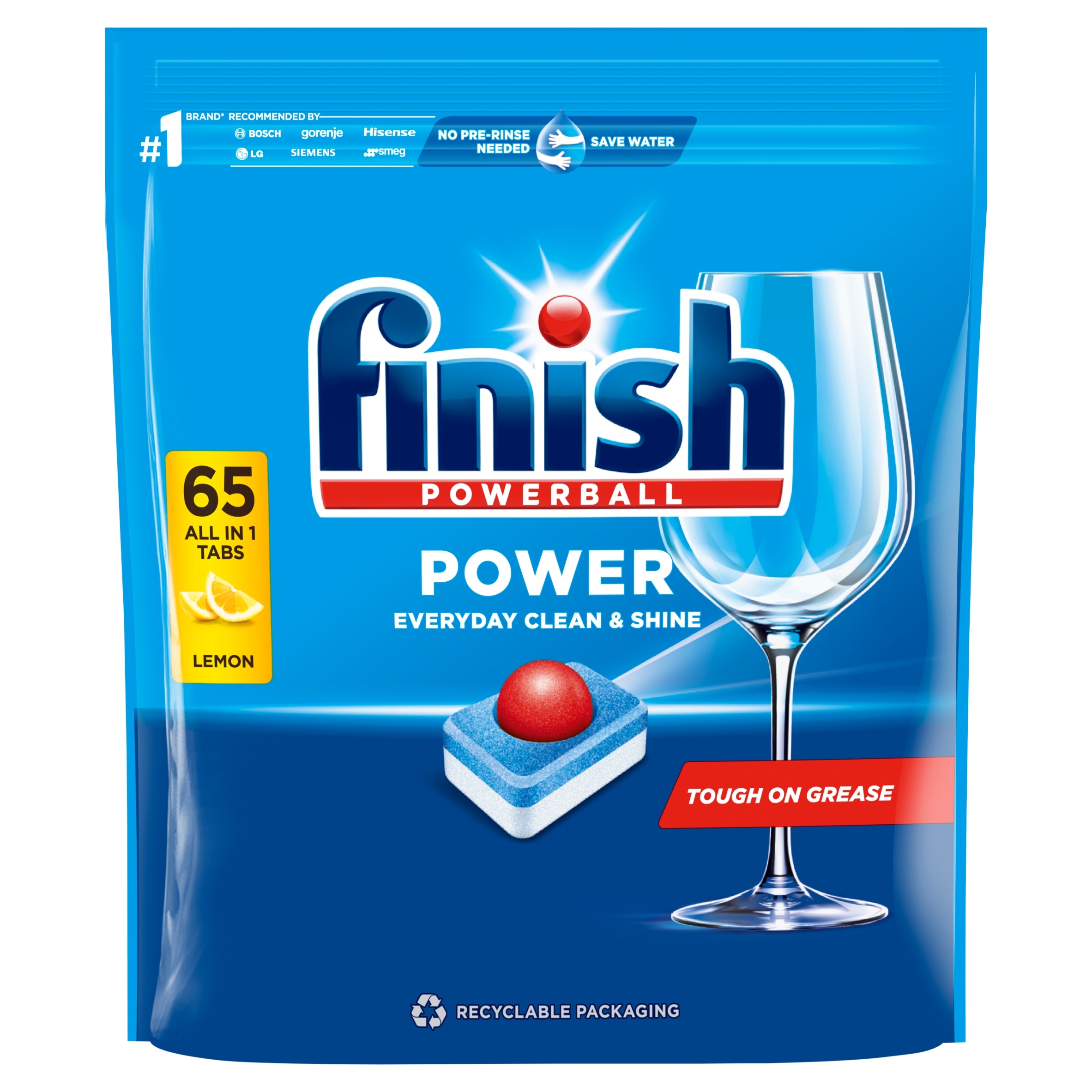 Levně Kapsle do myčky all in one (vše v jednom) Finish 65 ks lemon