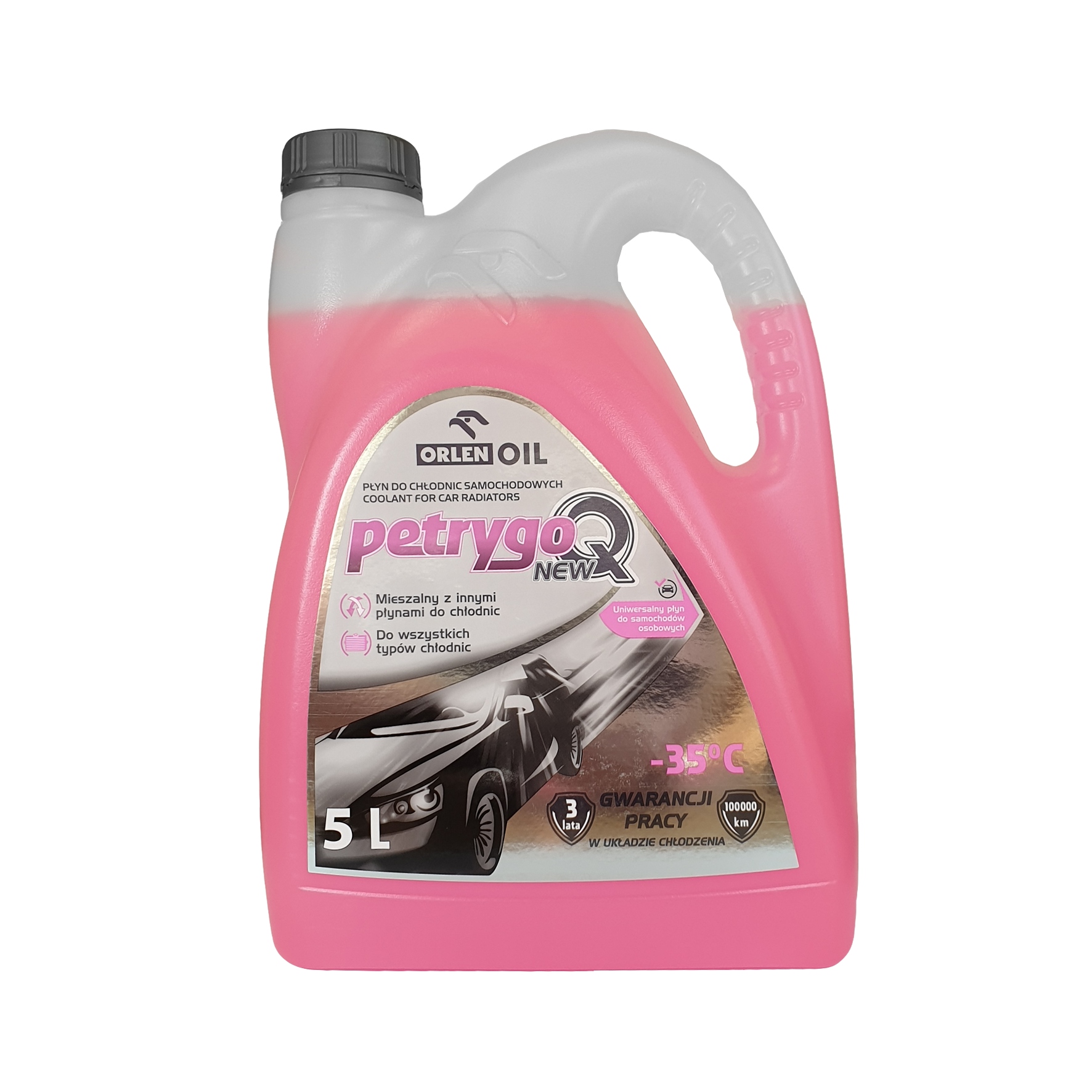 Płyn do chłodnic samochodowych Orlen Petrygo Q New różowy -35°C zimowy 5L