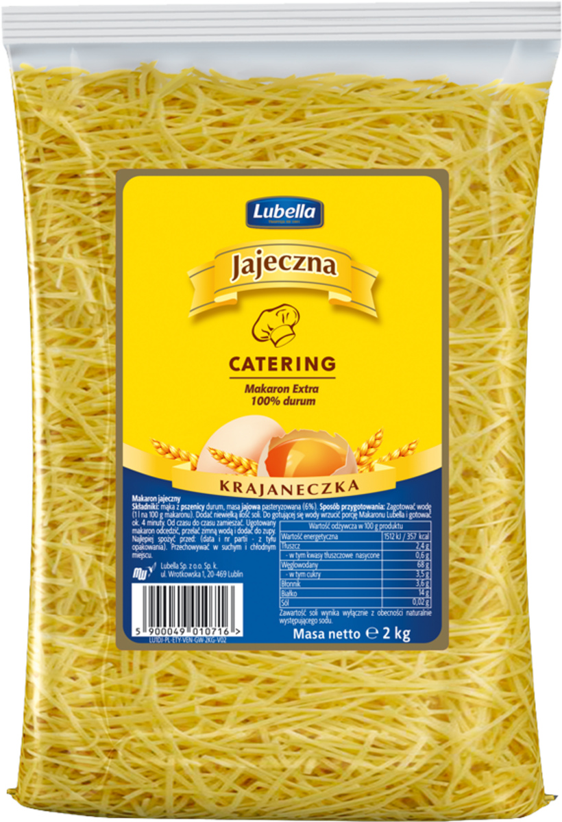 Levně 2x Lubella Catering těstoviny vaječné Krajaneczka 2kg