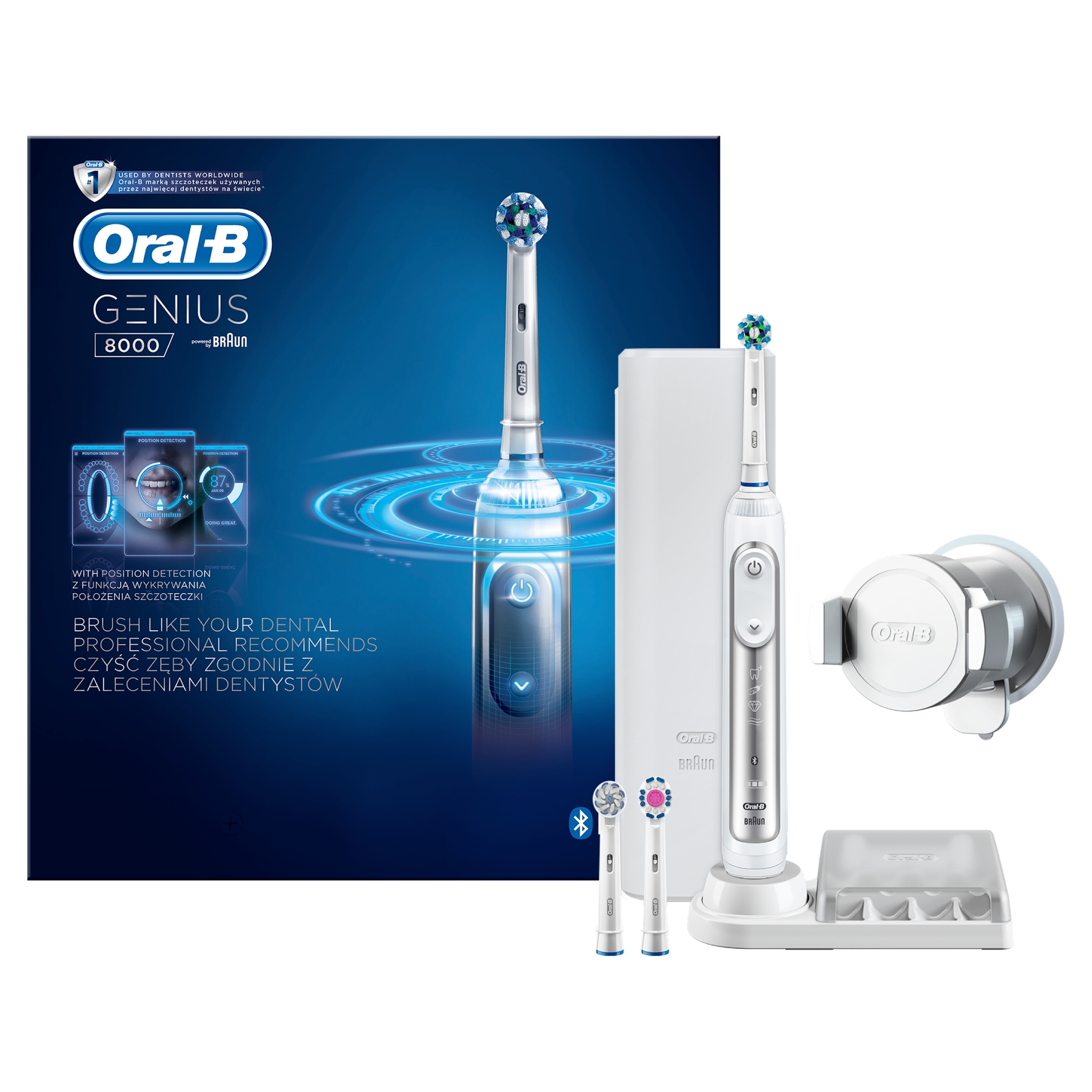 Szczoteczka elektryczna Oral-B Genius 8000 biała