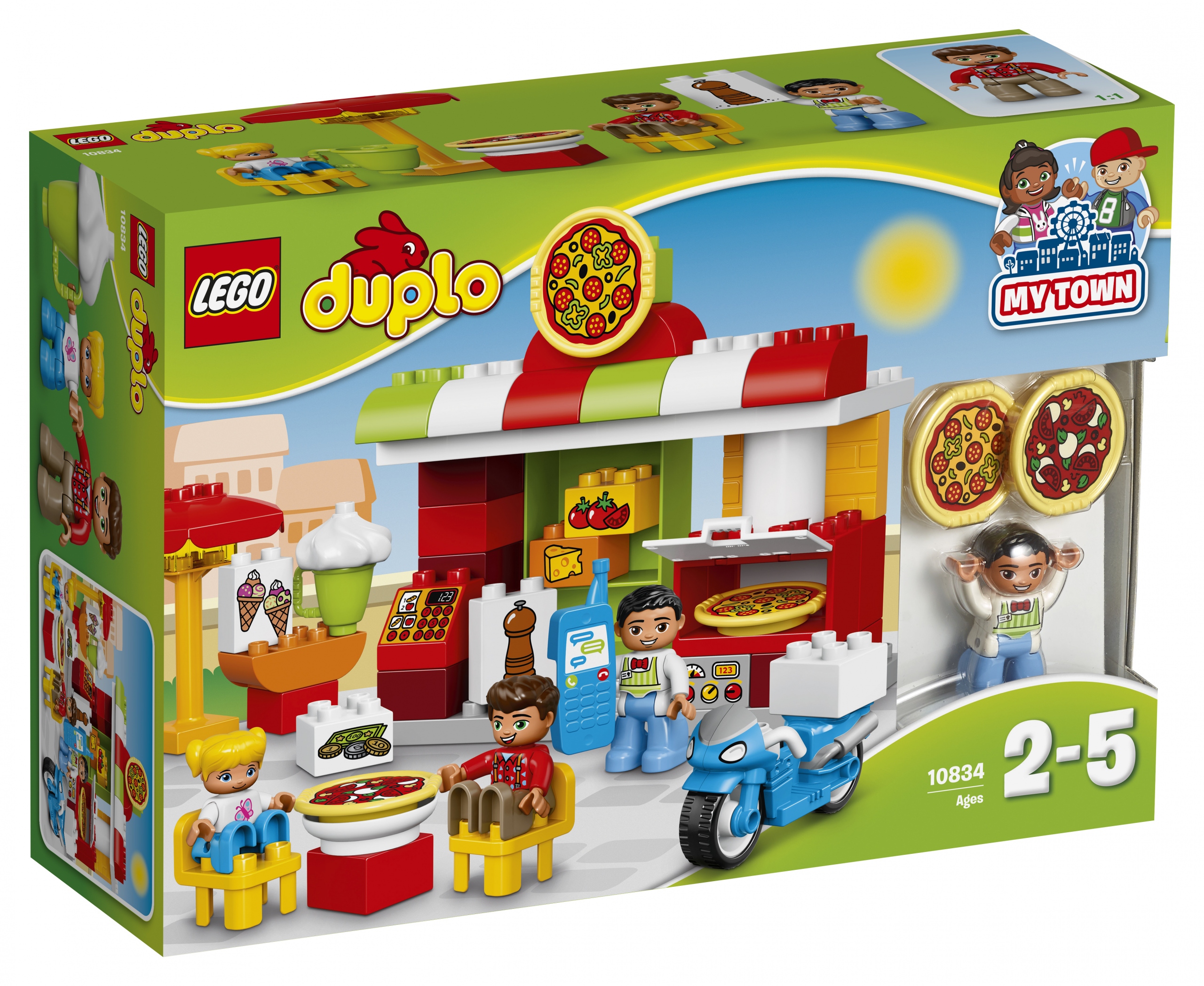Lego Duplo 10834 Pizzeria Restauracja Lodziarnia Skuter Dostawca Pizza