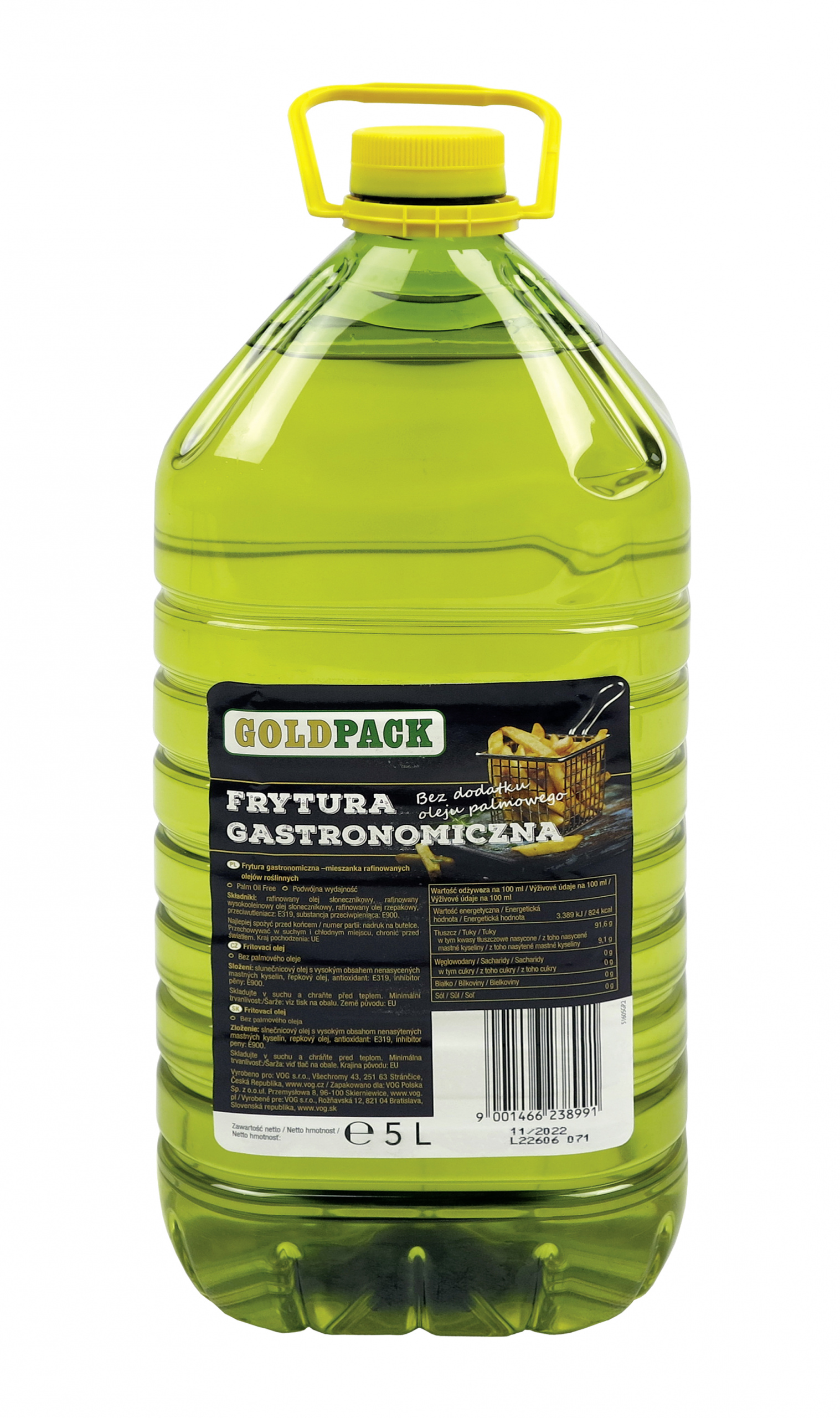 Řepkový olej pure (rafinovaný) Gold Pack 5000 ml