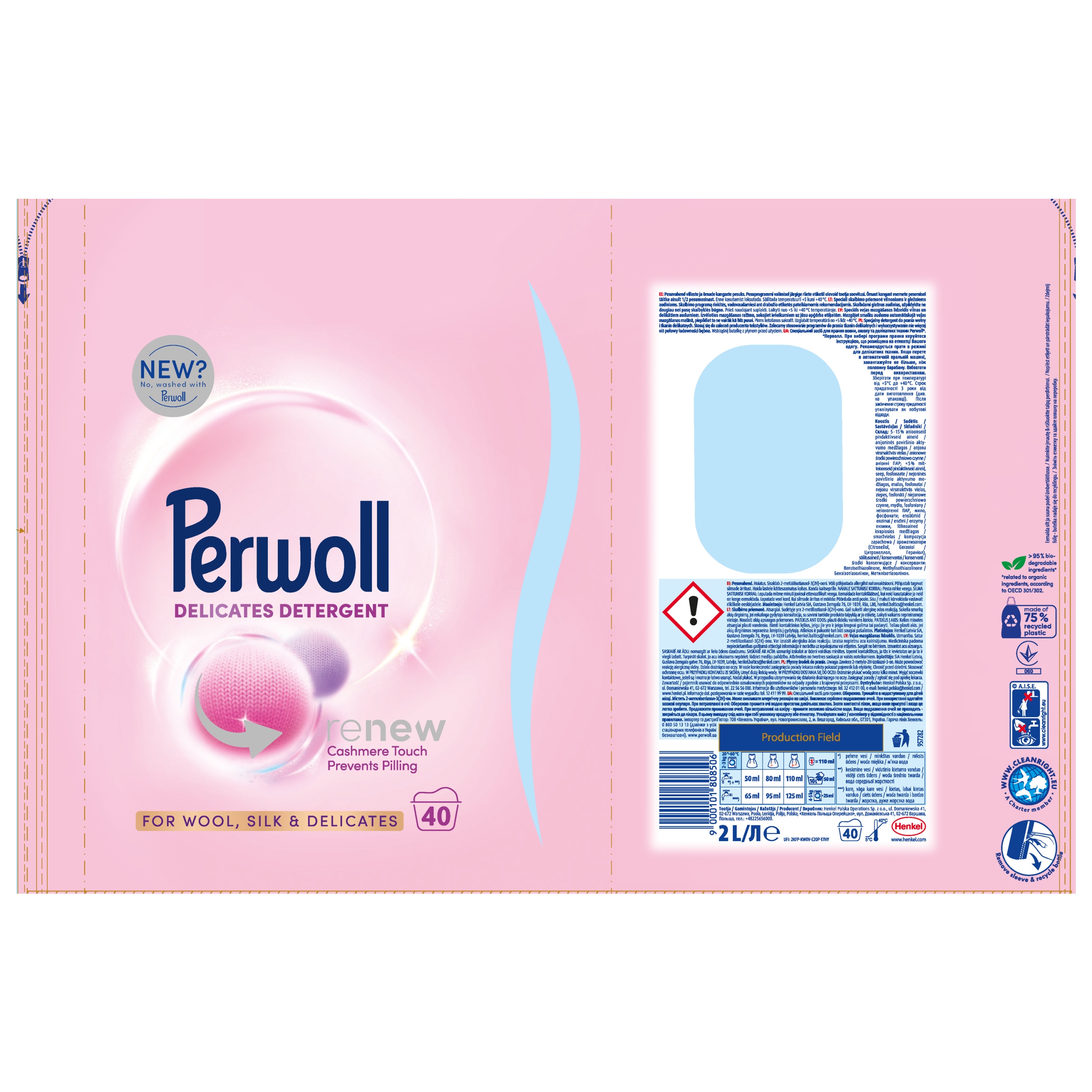 Levně Perwoll Wool tekutý prací prostředek 40 praní 2 l