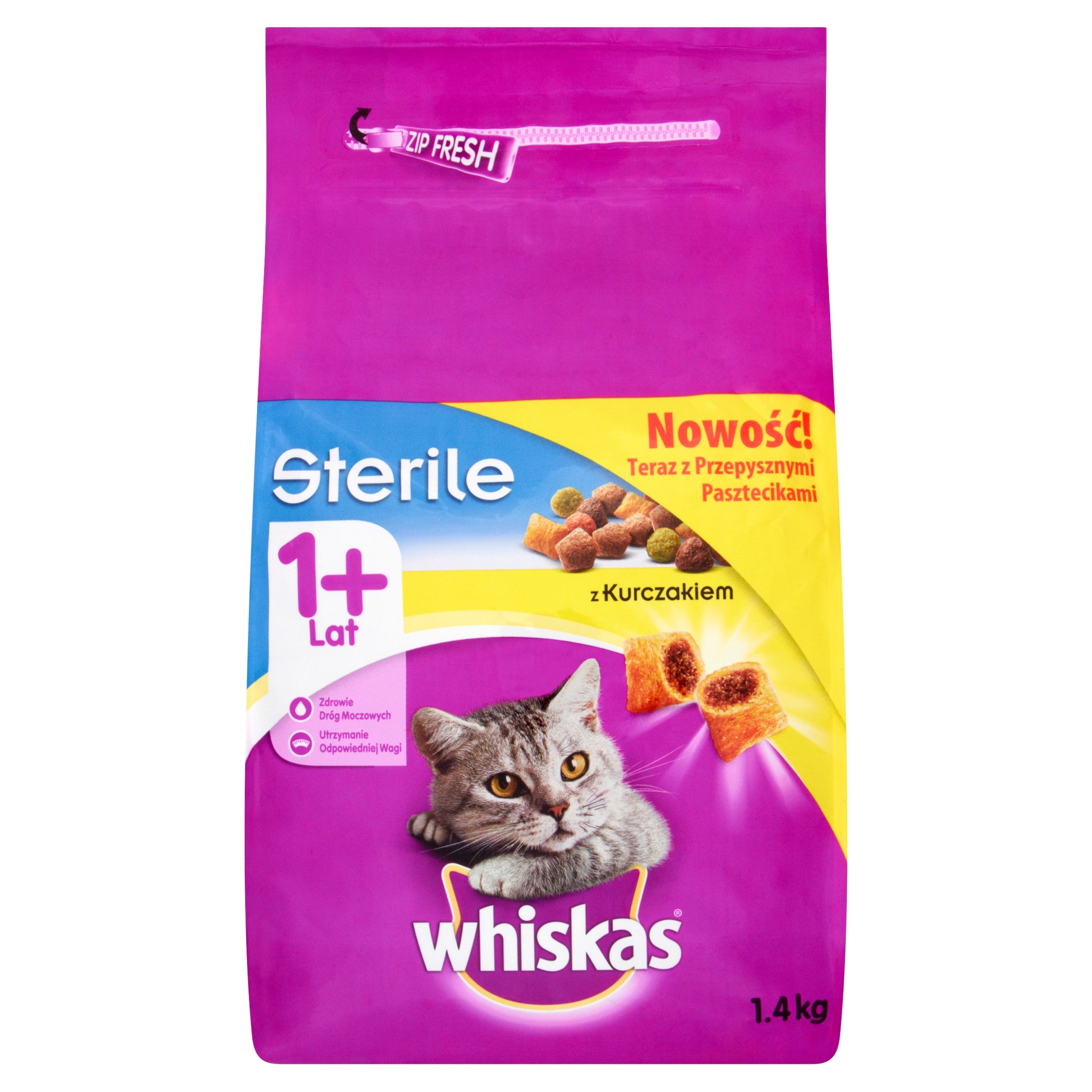 Sucha karma dla kota Whiskas kurczak 1,4kg 12339229774 - Allegro.pl