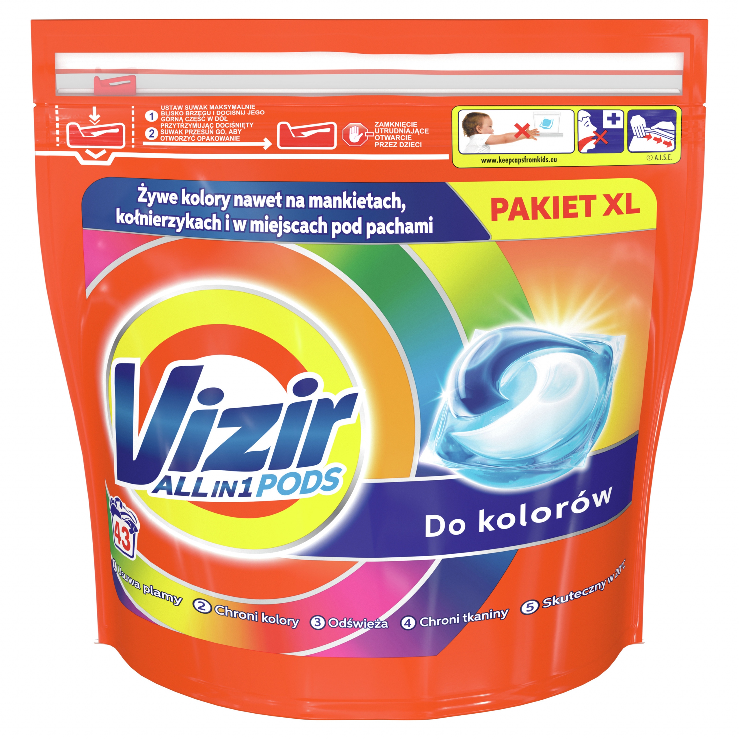 

Kapsułki do prania Vizir 43 szt.