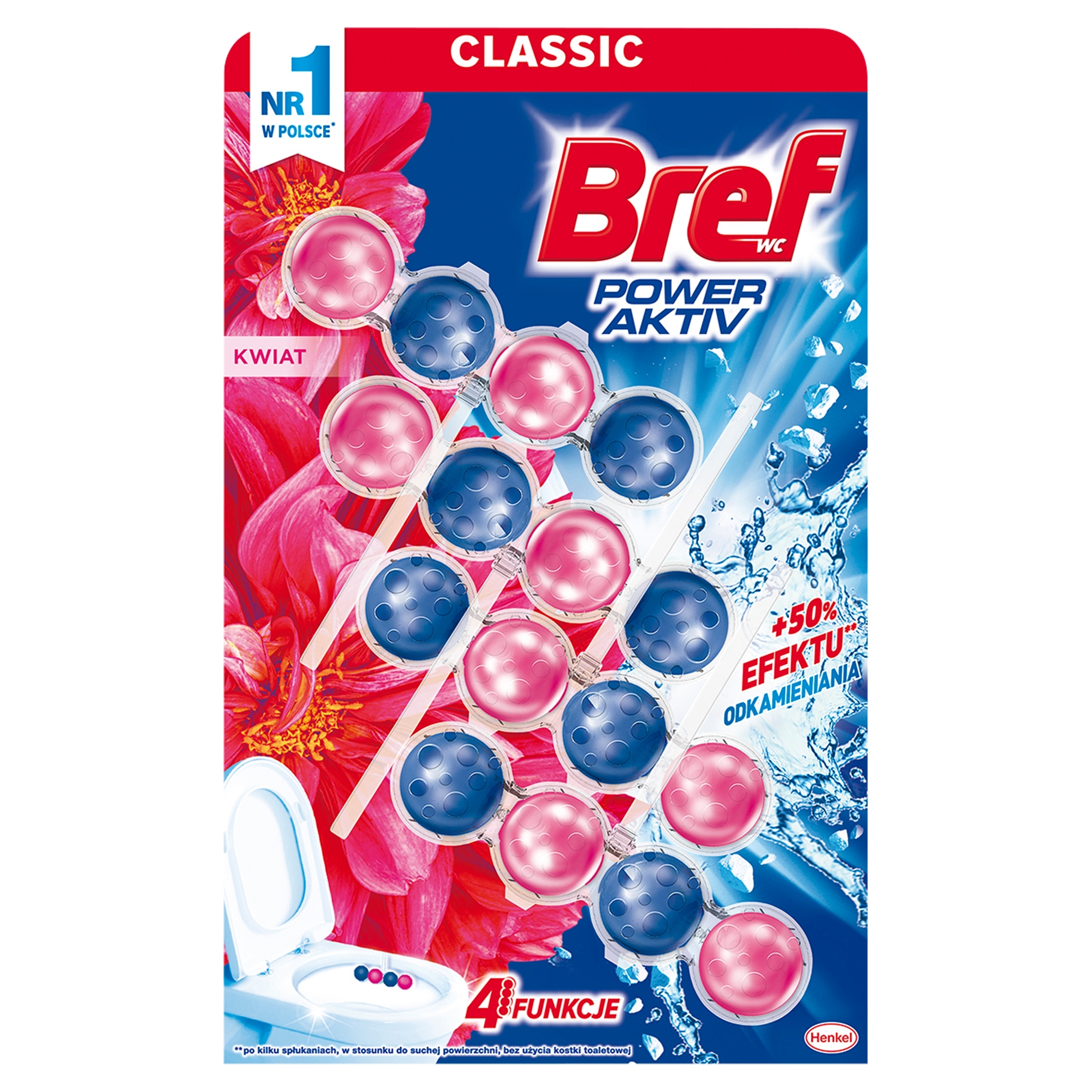 Levně 3x Bref Power Activ závěs na Wc Květinová svěžest 4x50 g