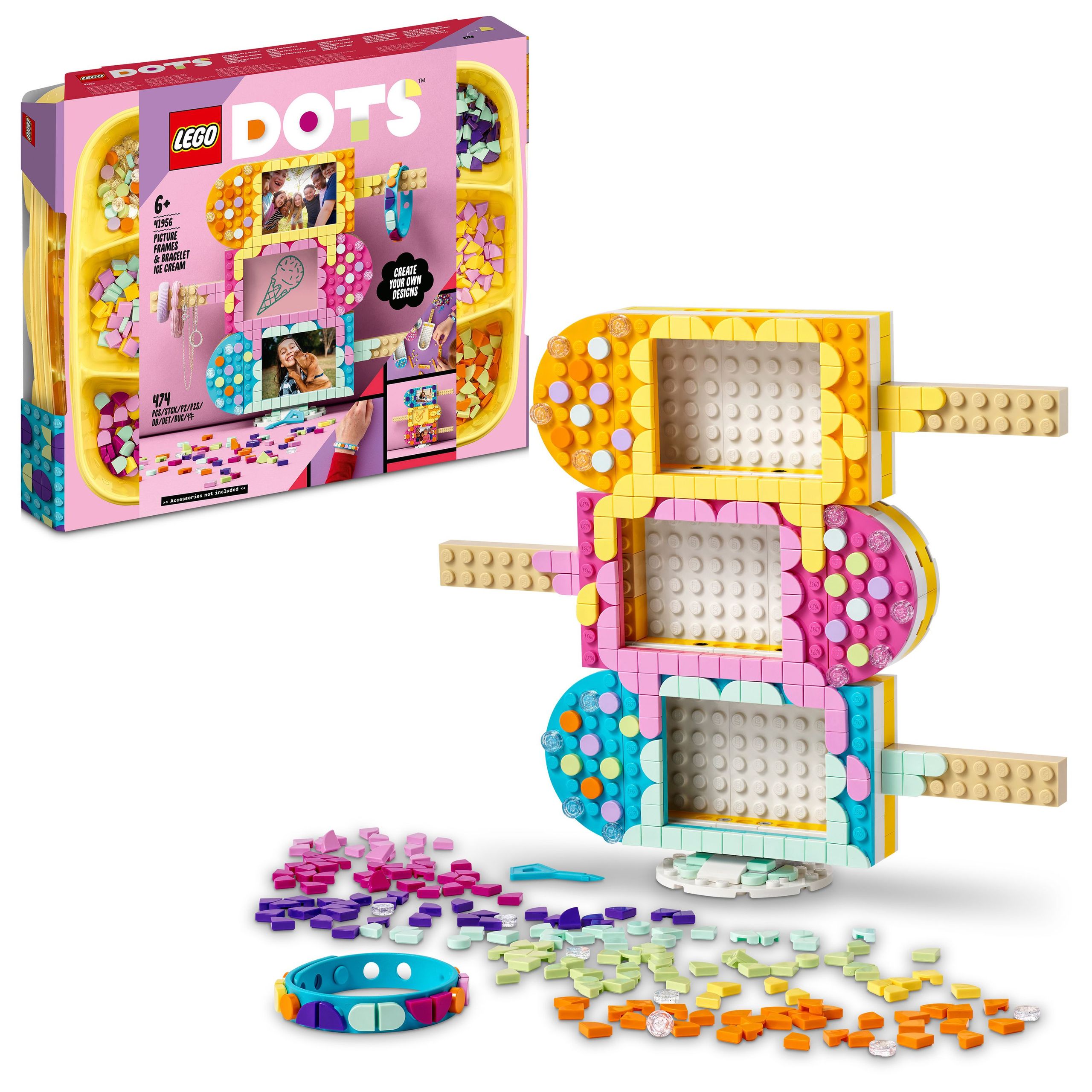 Lego Dots 41956 Fotorámečky ve tvaru zmrzliny a náramek
