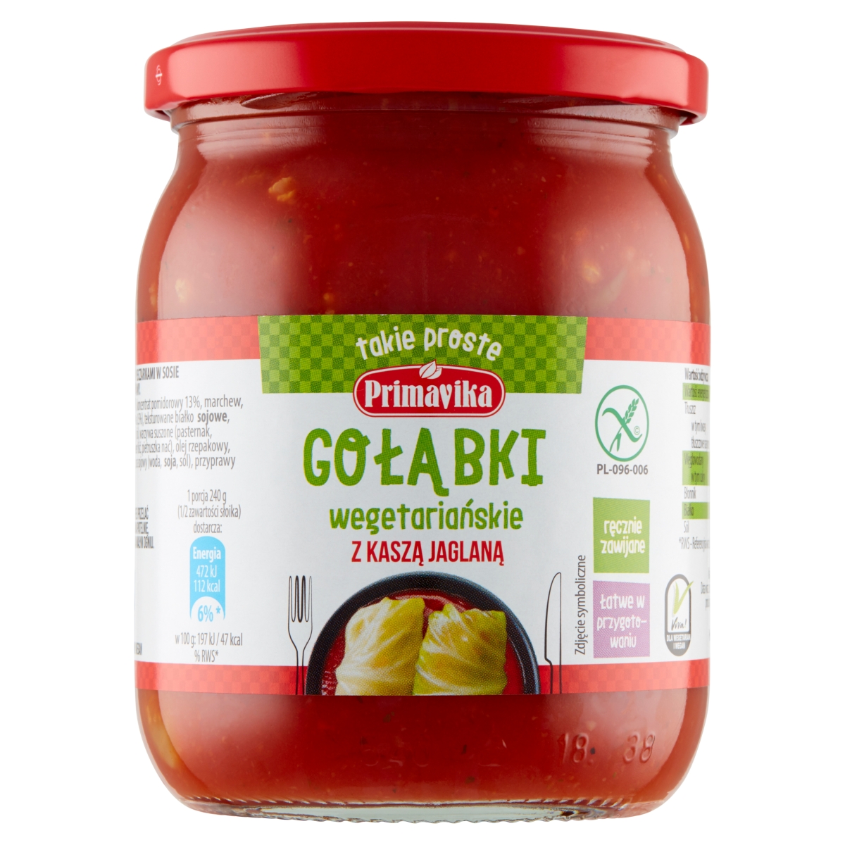 Levně 4x Primavika Vegetariánské holubičky s jáhlovou kaší 480 g