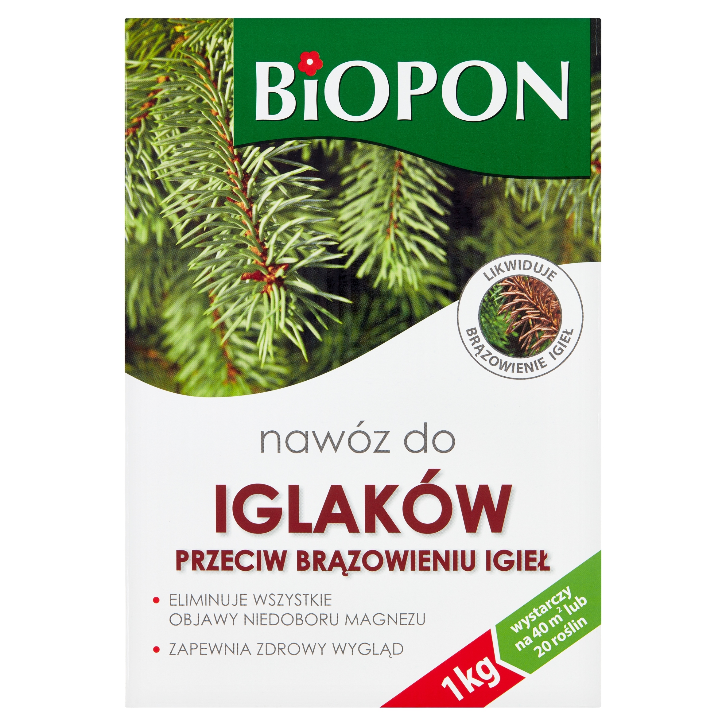 

Nawóz do iglaków p.brązowieniu igieł granulat 1kg