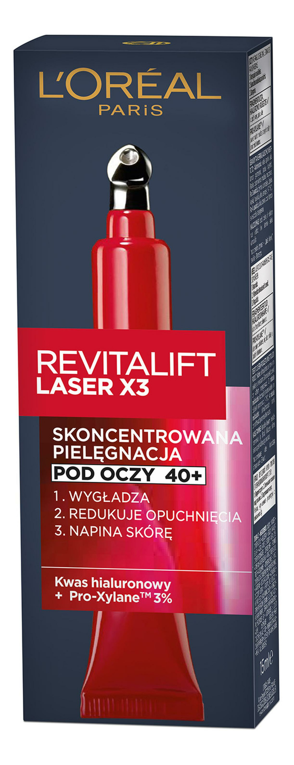 LOREAL 15ML REVITALIFT LASER X3 KREM P/OCZY 40+ /9