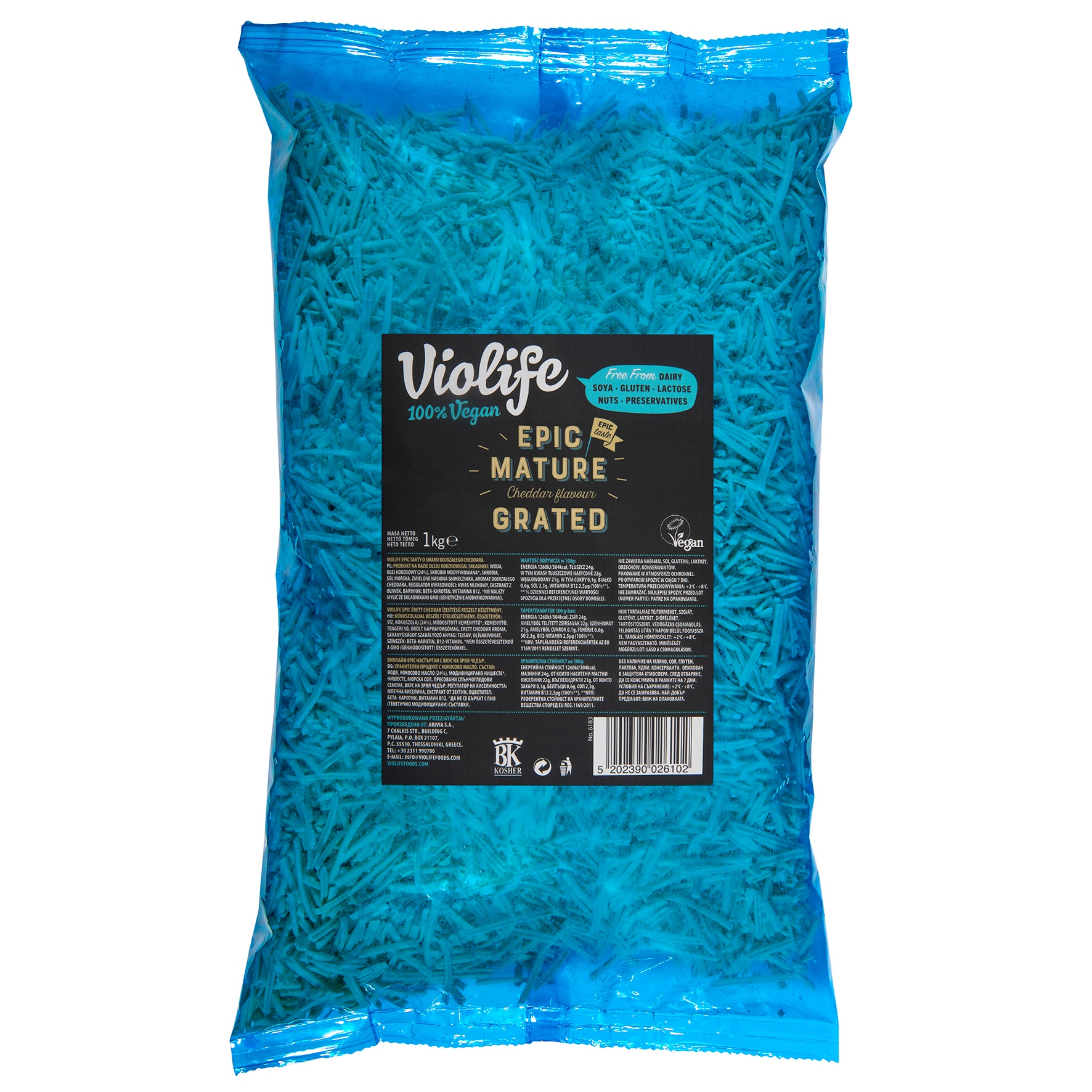 Náhradní tvrdý strouhaný sýr Violife 1000 g