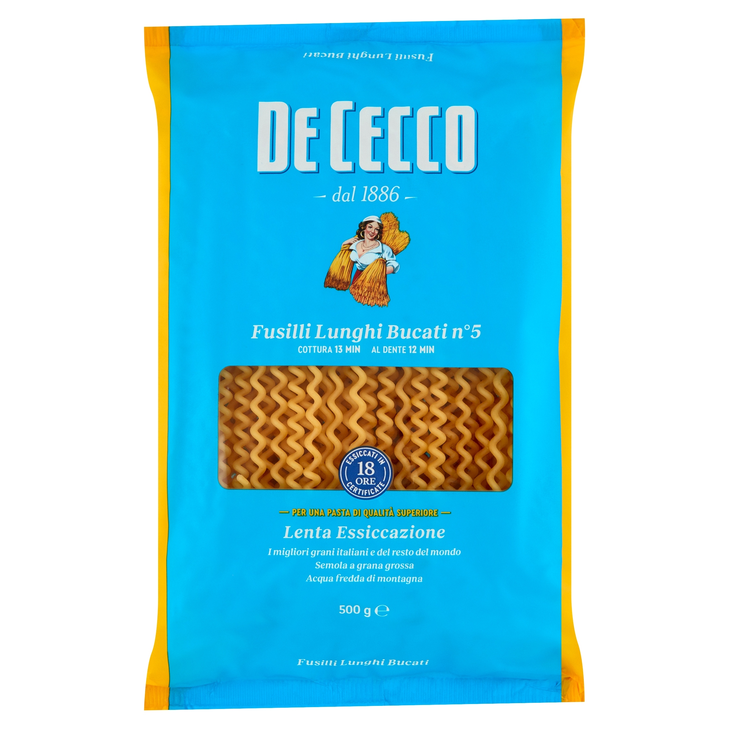 Levně Těstoviny Fusilli Lunghi Bucati N5 500g De Cecco těstoviny italský