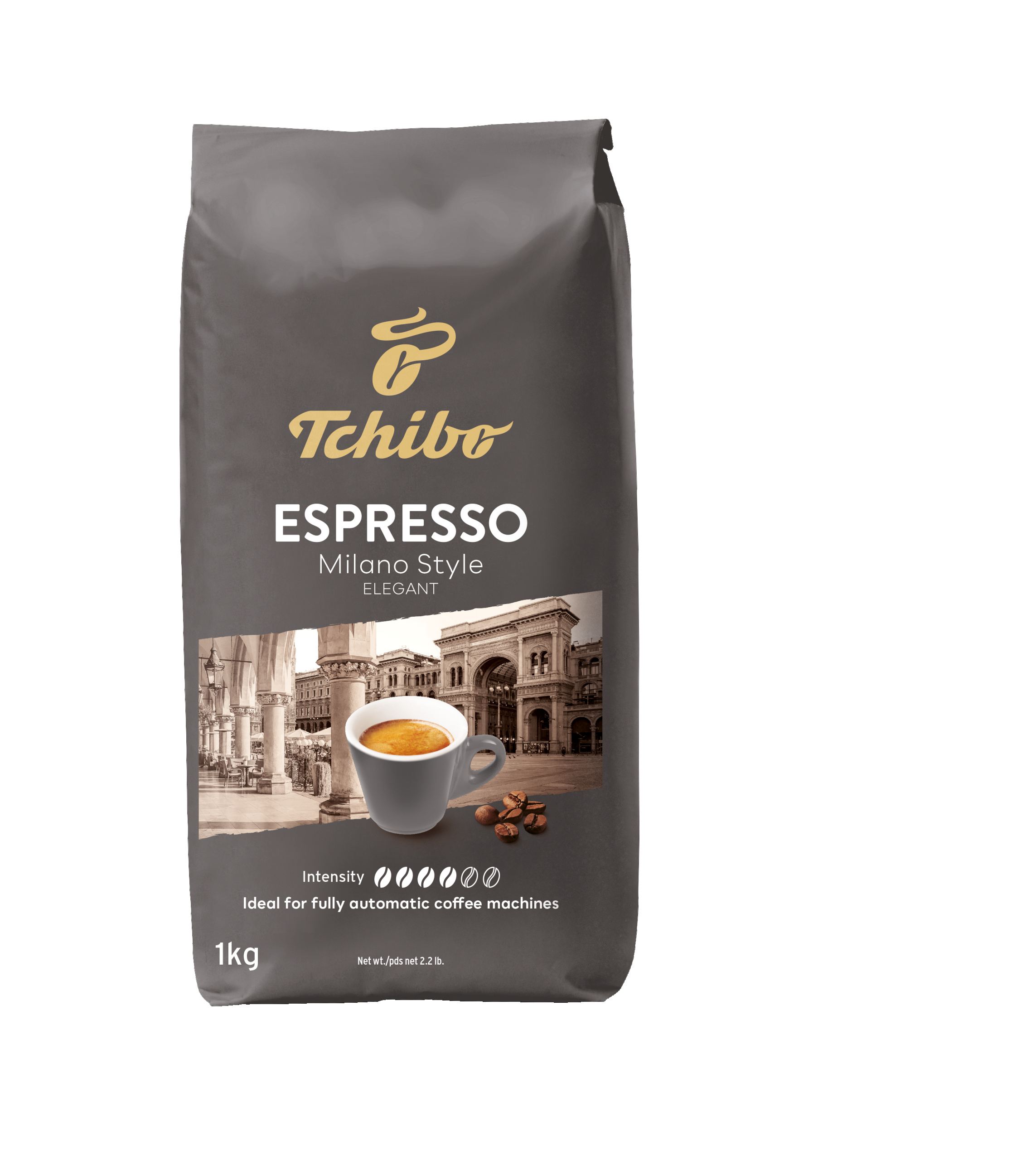 Levně Káva zrnková Arabica Tchibo Espresso Milano Style 1000 g