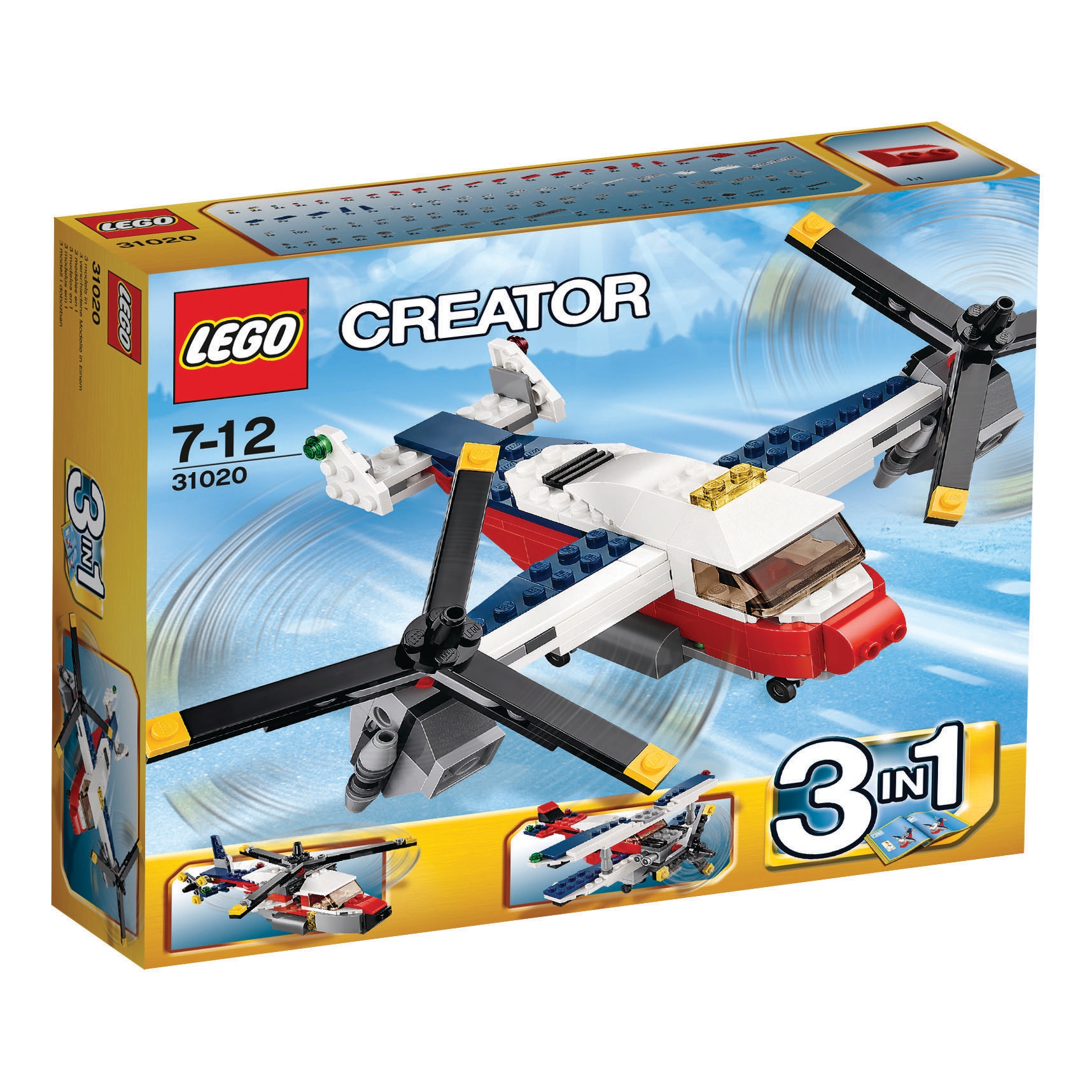 Unikat Lego 31020 Creator 3w1 Śmigłowiec