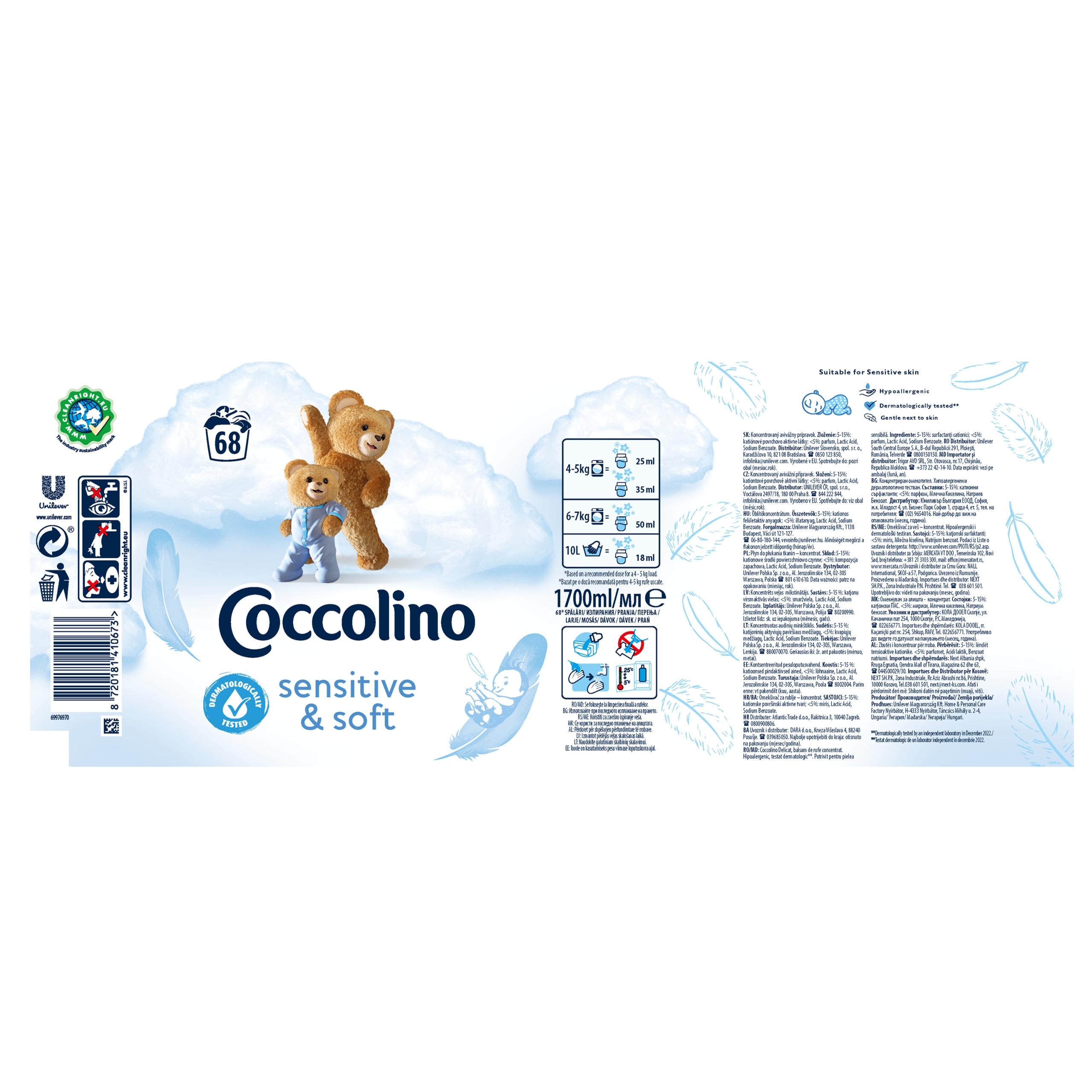 Levně Coccol Tekuté Jádro Bílé 6x1,7L