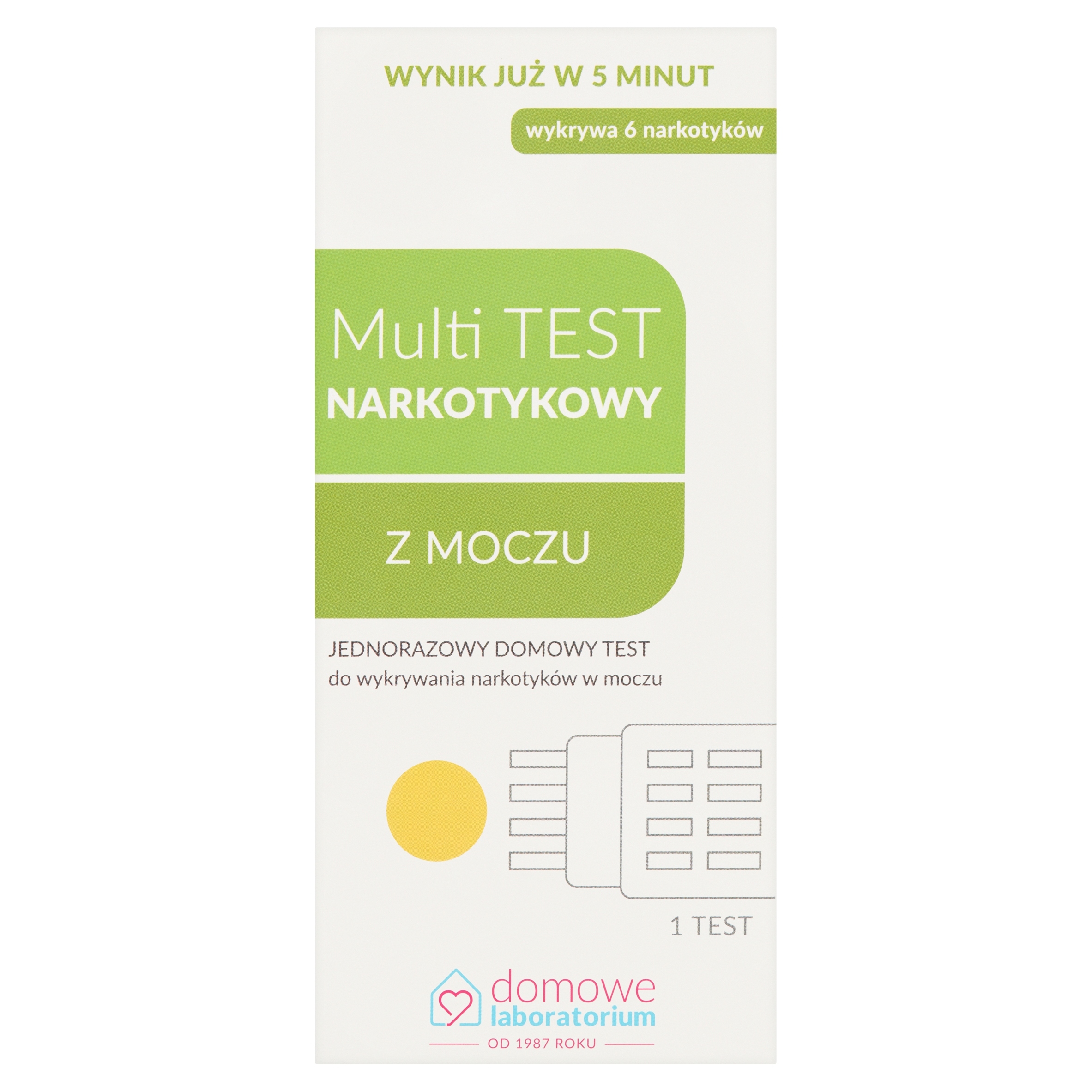 Test narkotykowy z moczu Multi Hydrex domowe laboratorium 1 sztuka