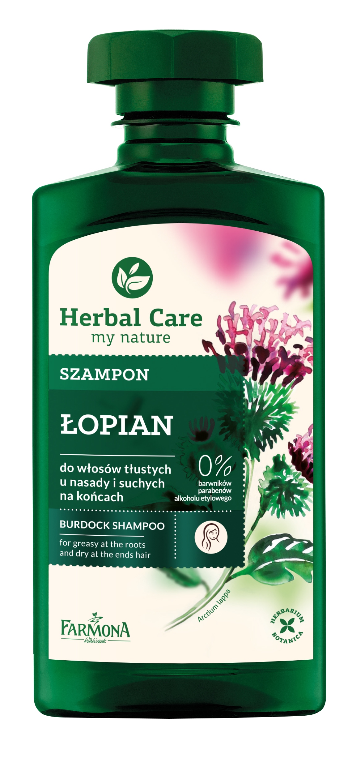 

Herbal Care Szampon Do Włosów Tłustych Łopian