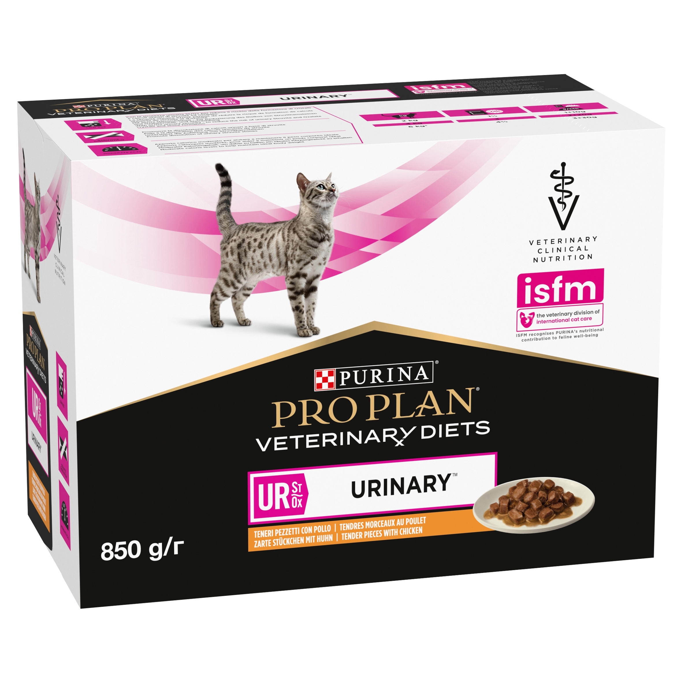 Pro Plan Veterinary Diets Urinary Krmivo pro kočky s kuřecím masem 10 x 85 g
