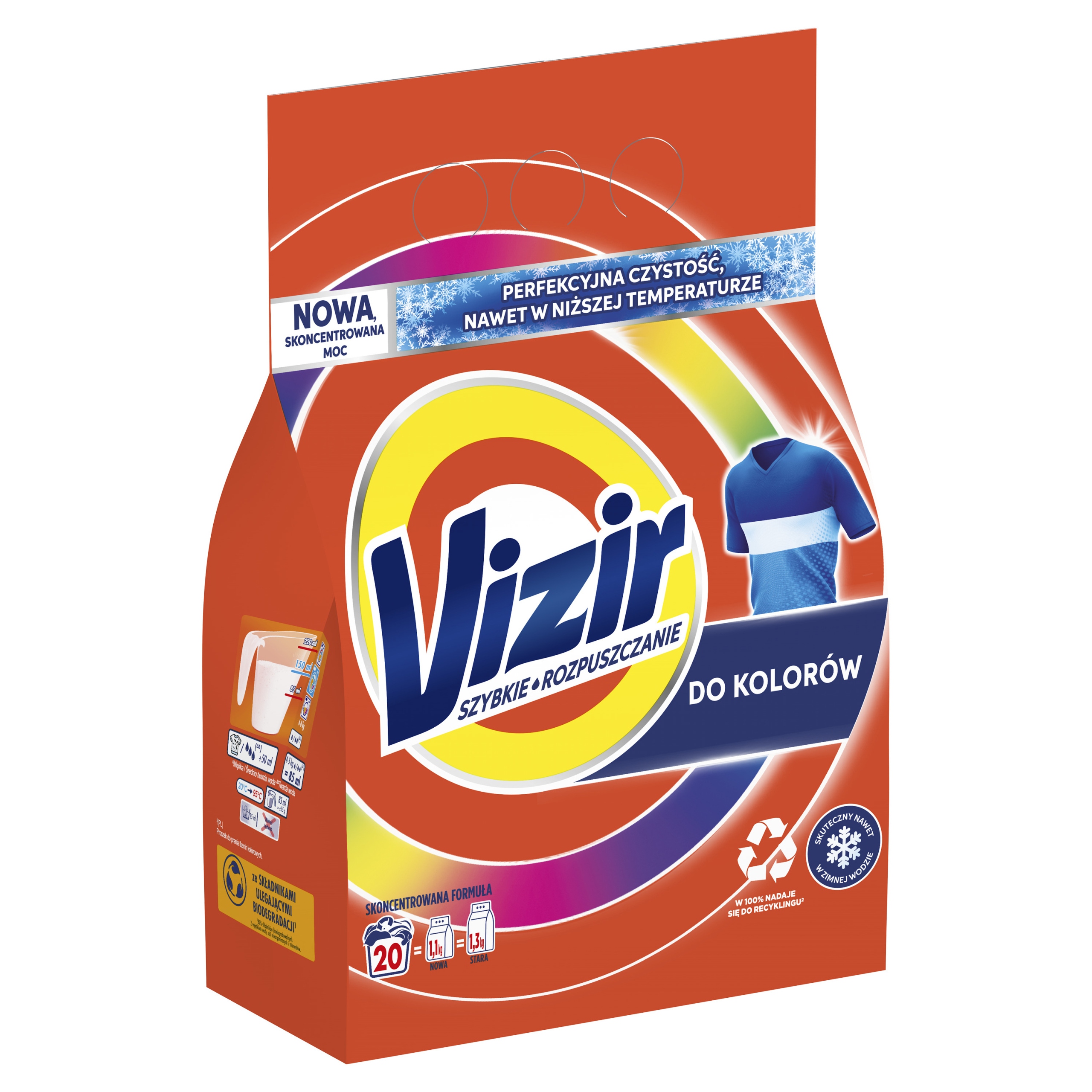 Levně Vizir Prášek na barevné prádlo 1,1 kg 20 praní