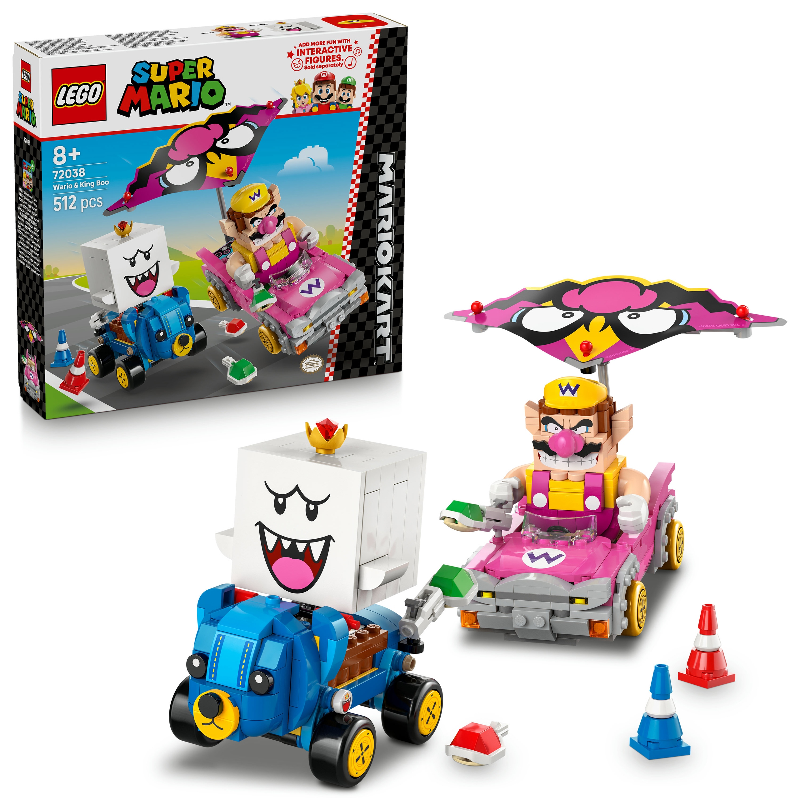 Lego Mario Kart 72038 Wario a King Boo Stavebnice Sada Figurek Vozidla 72038