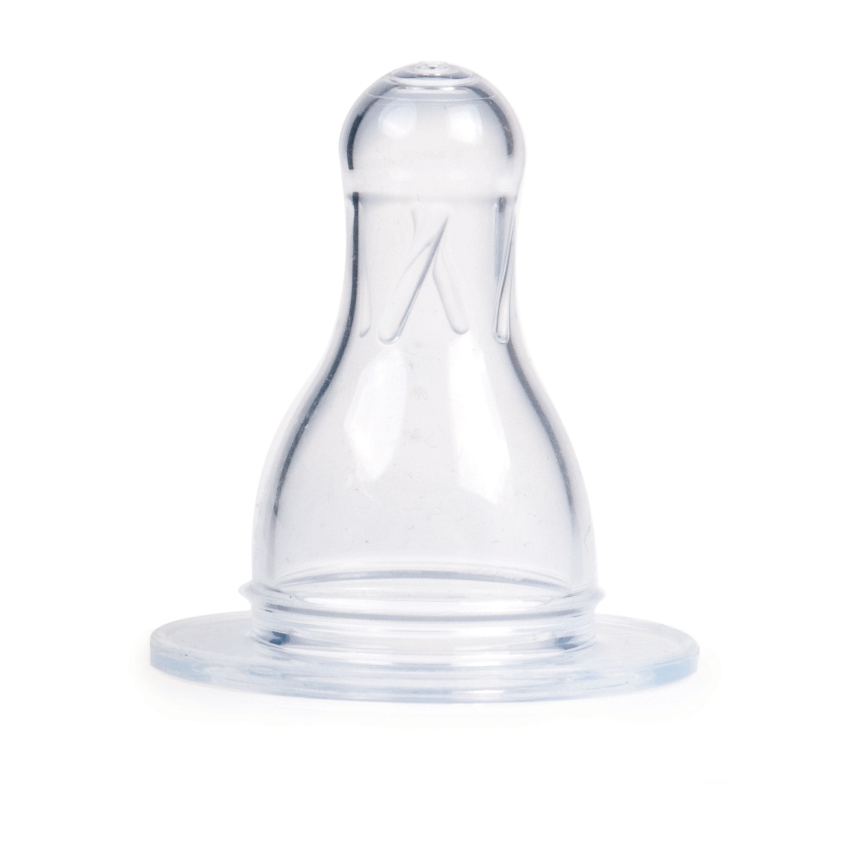 Canpol Smoczek silikonowy do butelek okrągły 6m+ 2 Materiał silikon