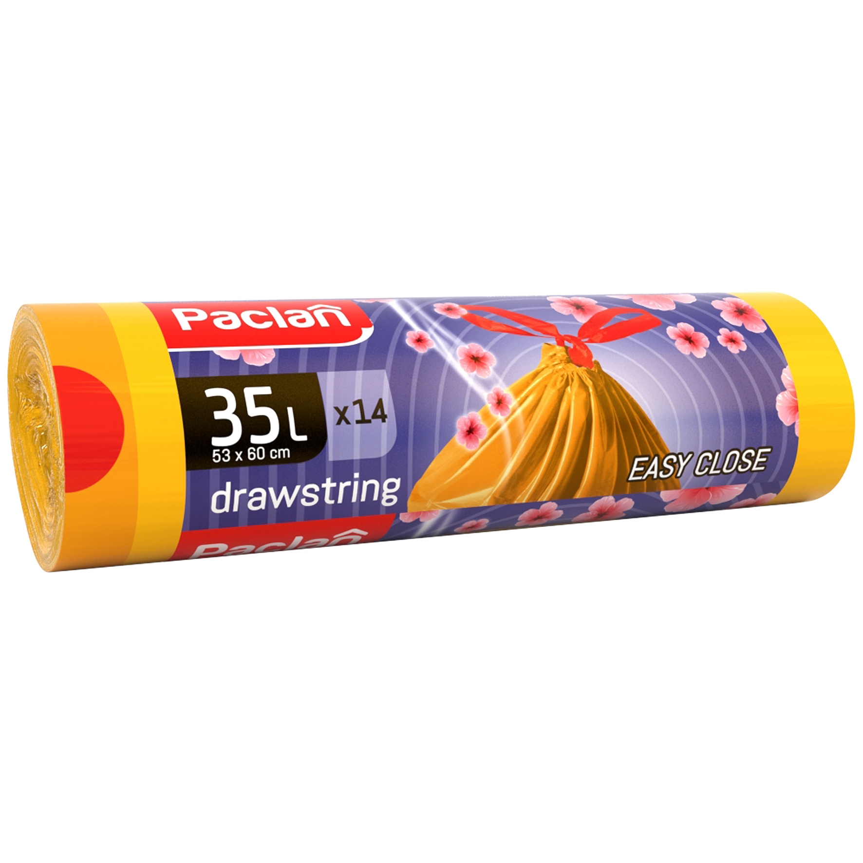 Levně 10 x Paclan vonné pytle na odpadky s páskou 35L/14ks