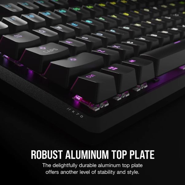 CORSAIR K70 CORE RGB Mechanical Black, Backlit RGB LED, MLX Red linear switches — 10