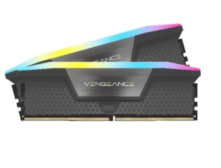 CORSAIR DDR5, 6000MT/s 16GB 2x8GB DIMM, Unbuffered, 36-44-44-96, Intel XMP & AMD EXPO, VENGEANCE RGB DDR5 Grey Heatspreader, RGB LED, 1.35V — 3