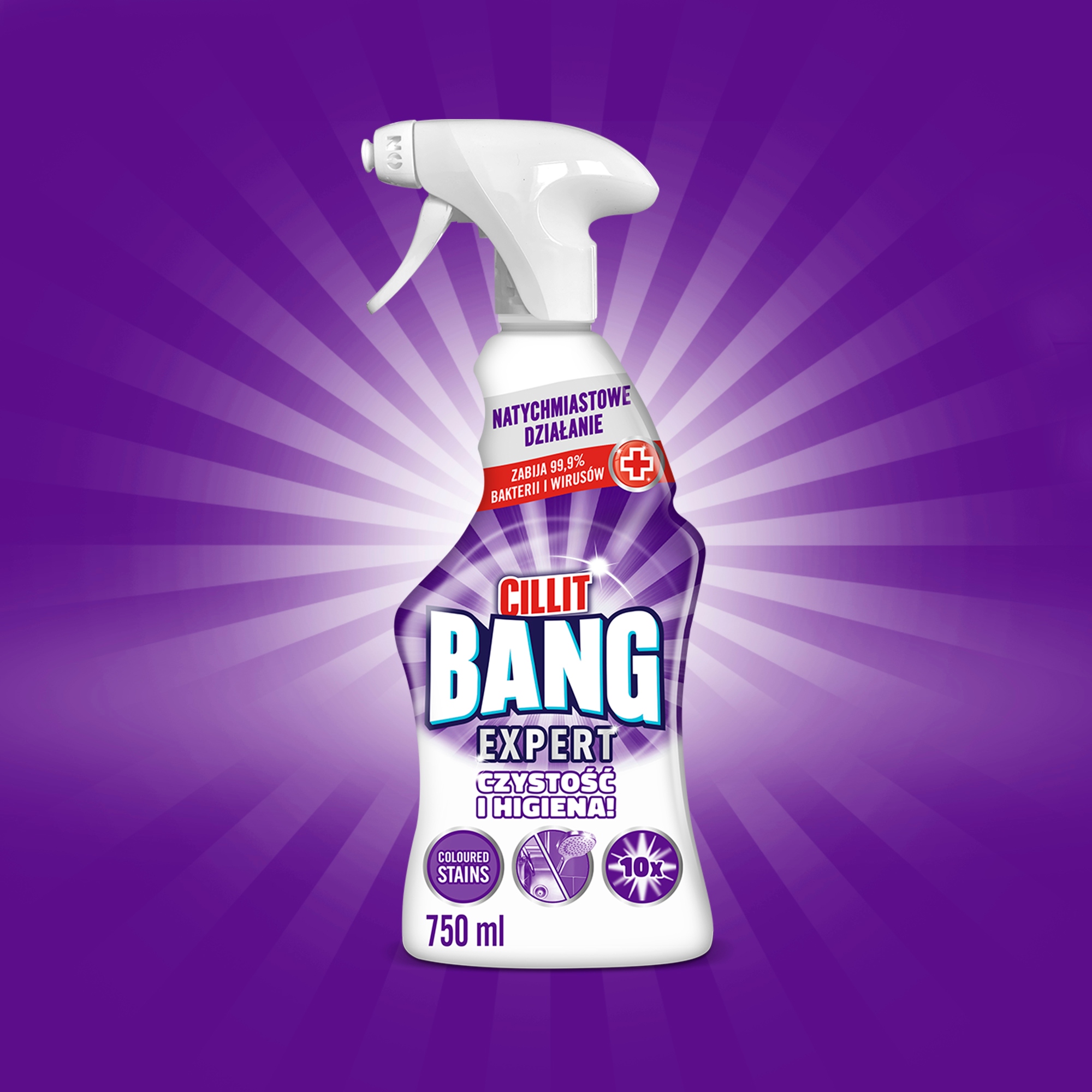 Levně 4X Sprej na čištění koupelen Cillit Bang Bleach and Hygiene 750 ml