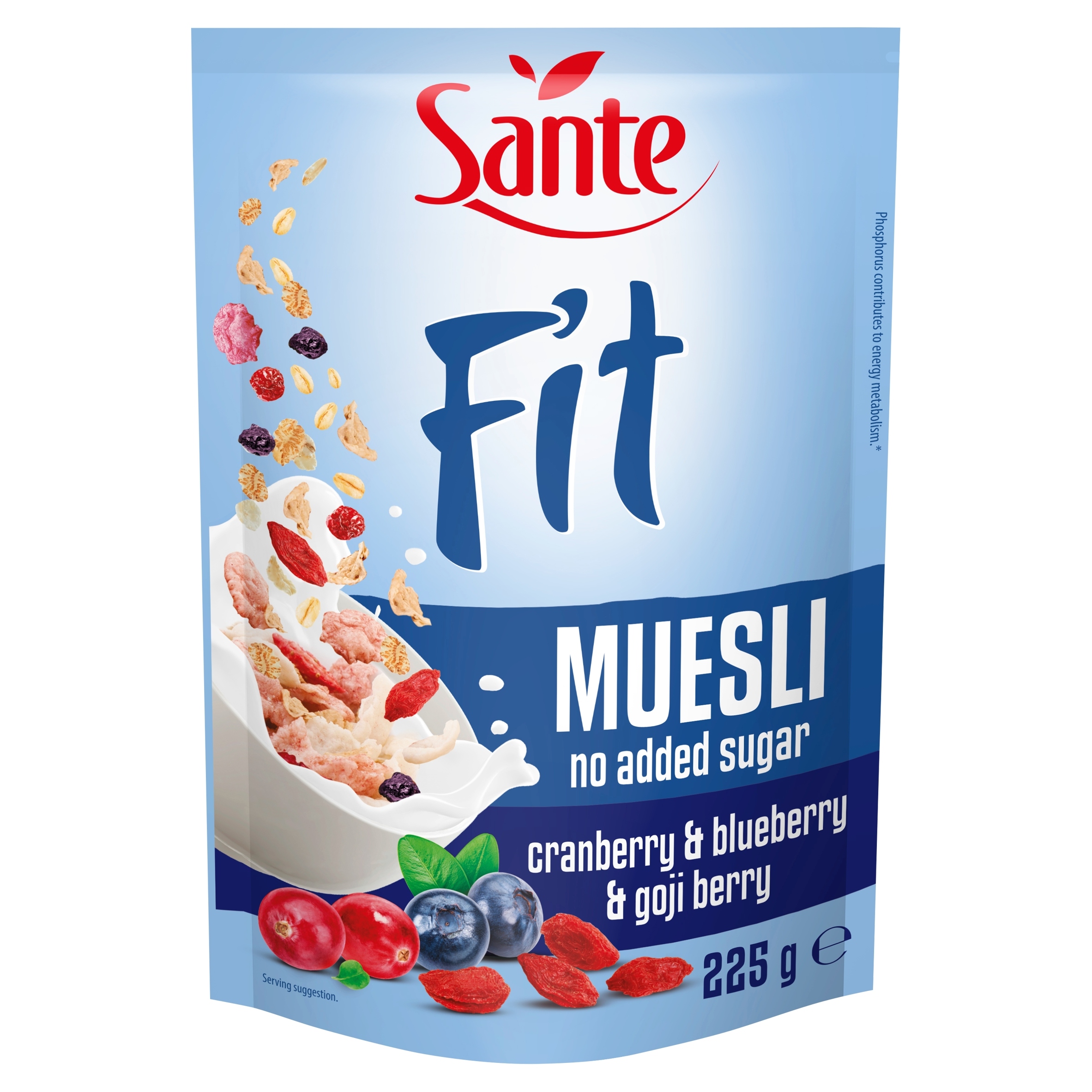 Levně 9X Sante Fit Musli brusinky borůvka goji 225 g