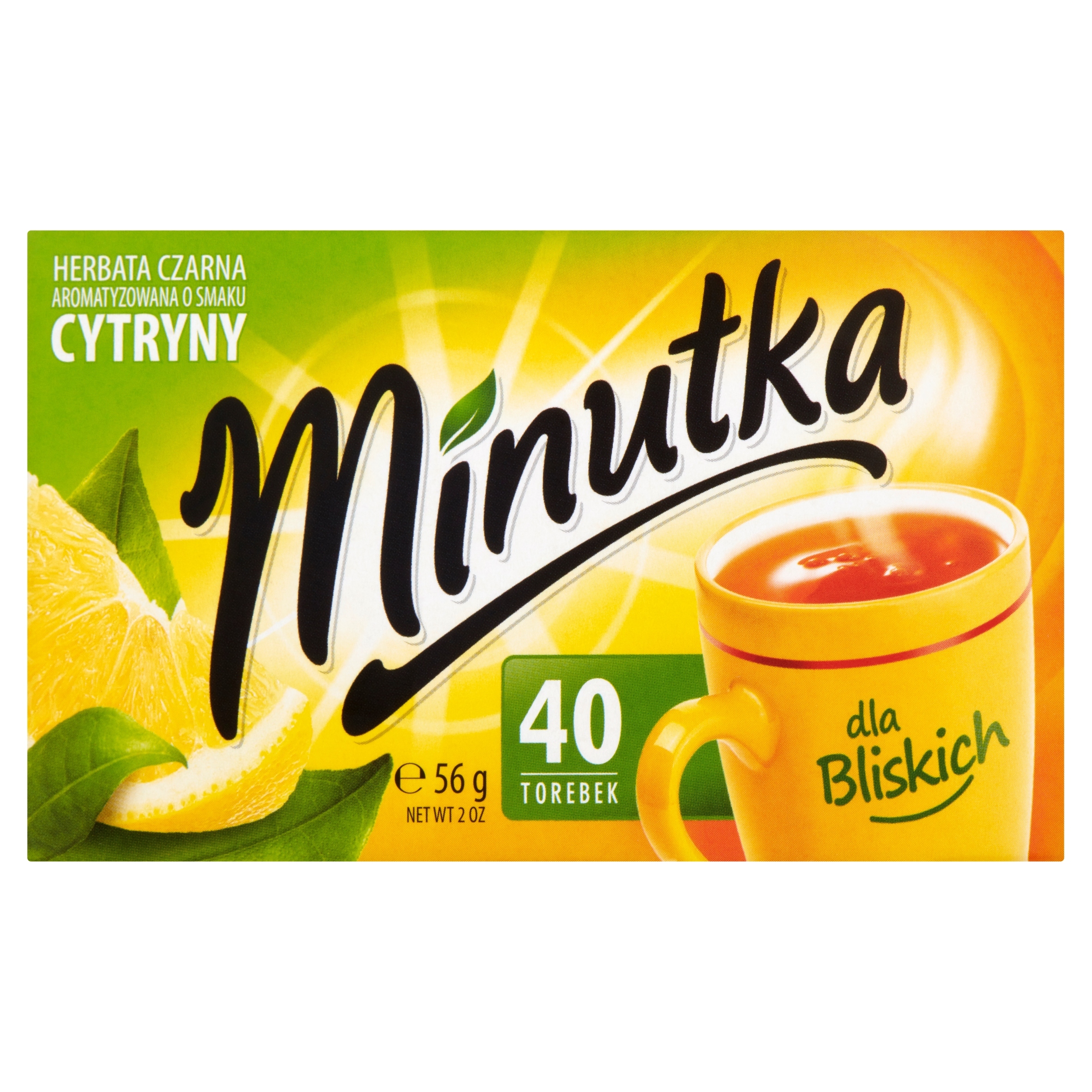 Levně 14 x Čaj černý Minutka s příchutí citronu, 40 sáčků