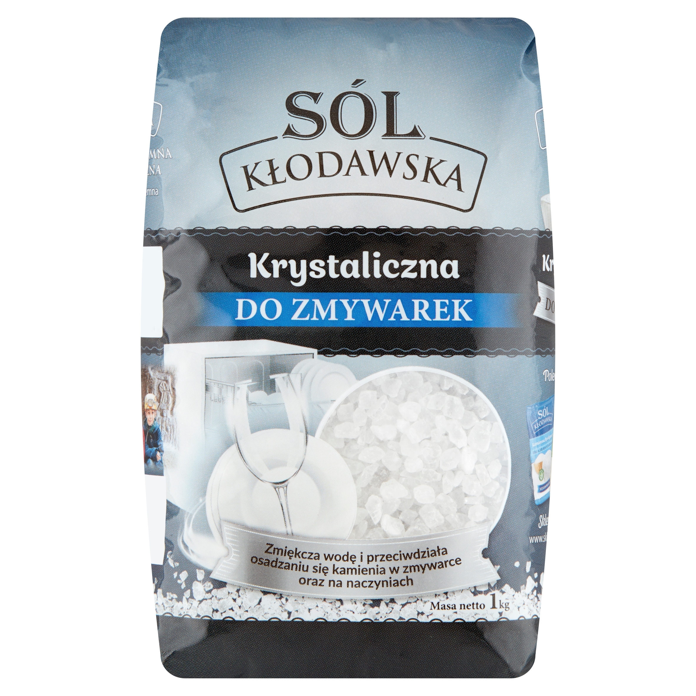 8 x Kopalnia soli Kłodawa Klodawská sůl do myčky nádobí 1 kg