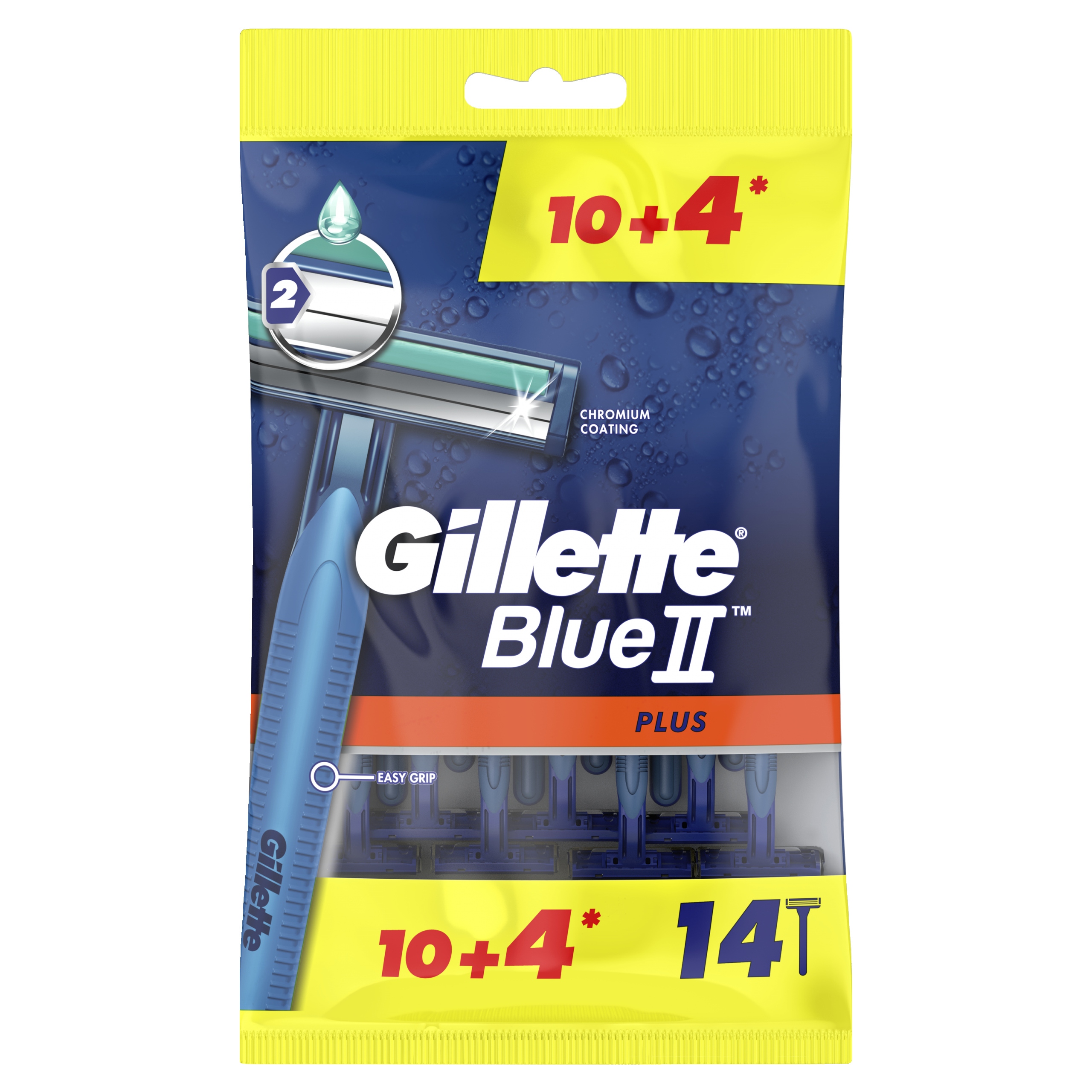 Gillette Blue II Plus na jedno použití holicí strojky pro muže, 14 ks