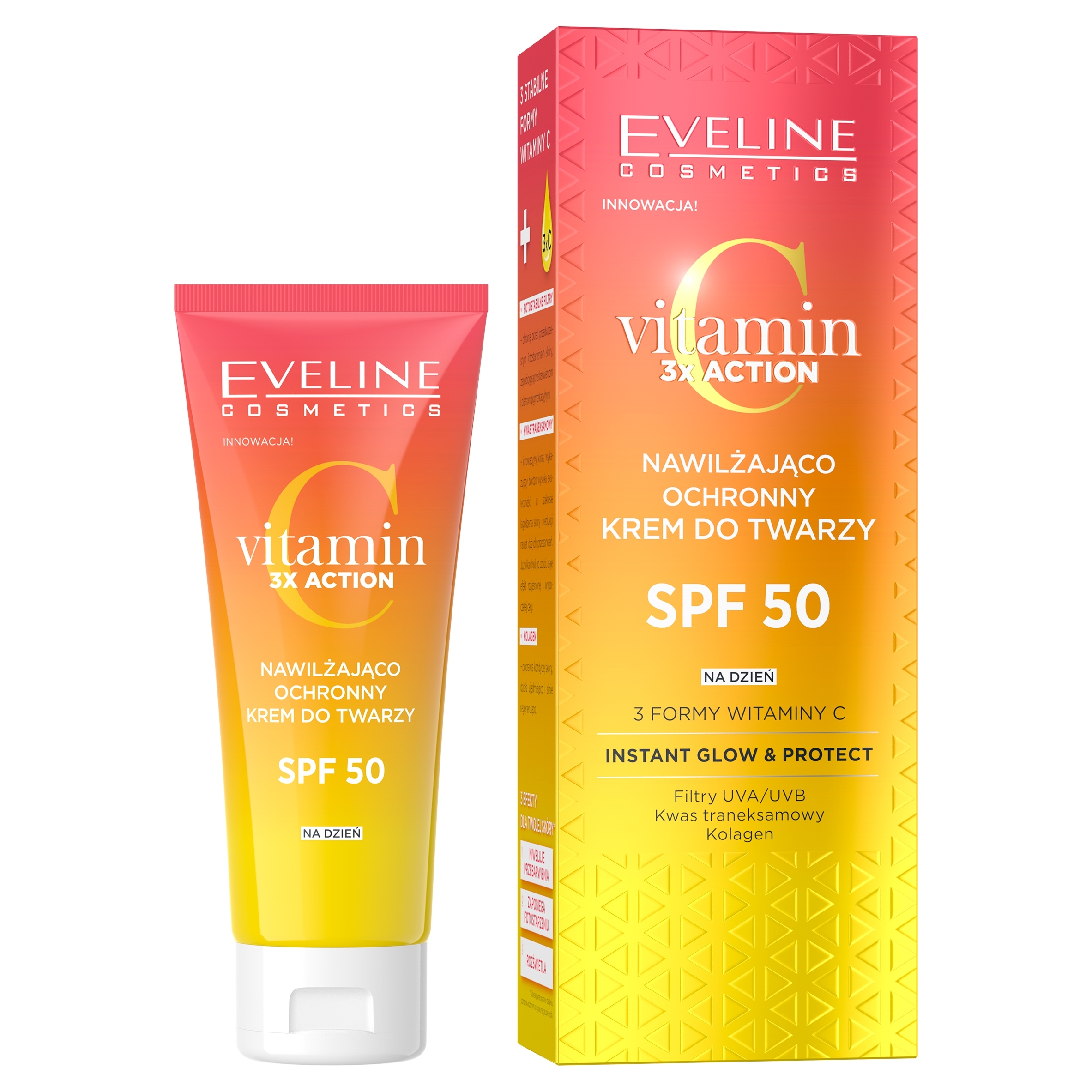 Eveline Cosmetics Vitamin C 3x Action day 30 ml krem ochronny SPF 50
