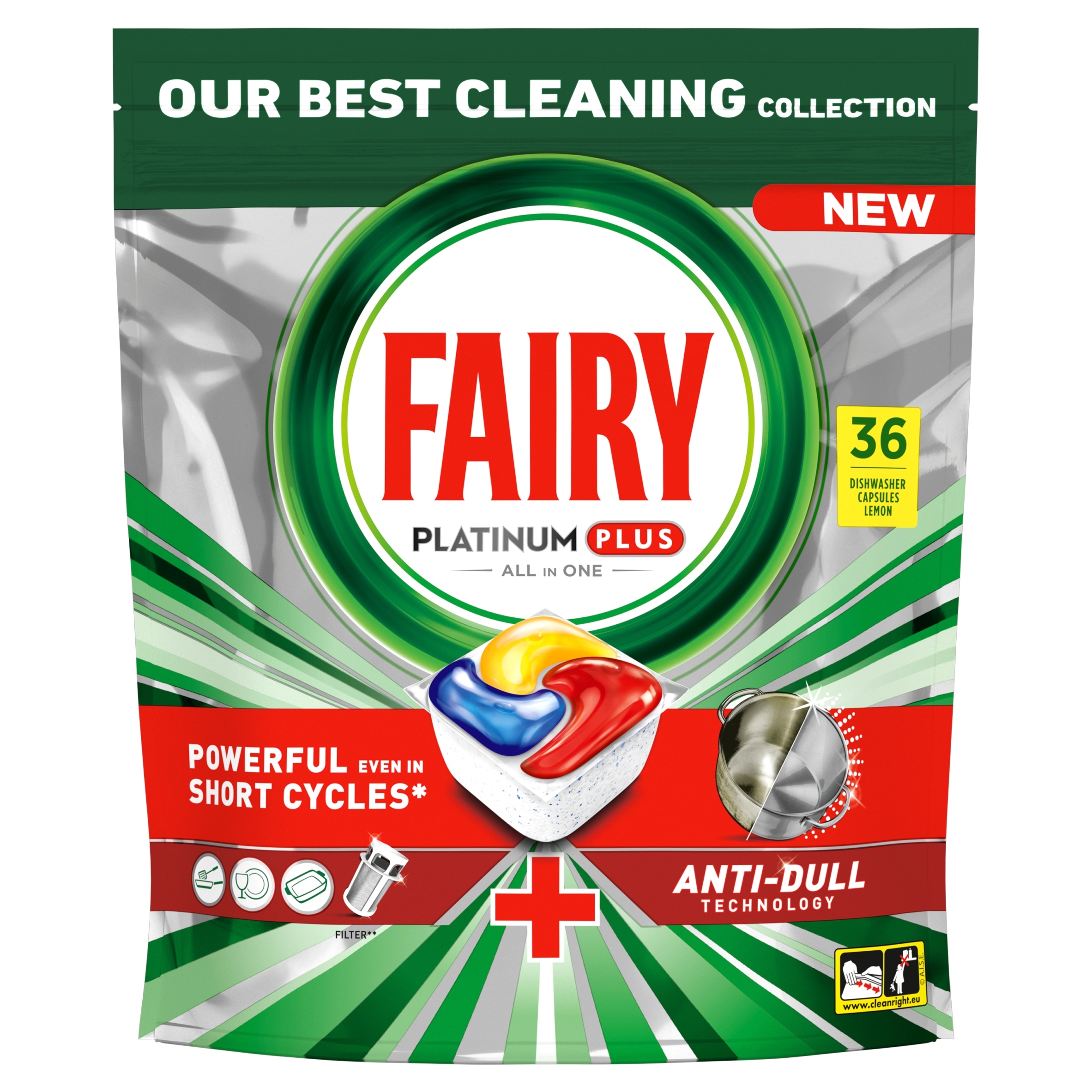 Fairy Platinum Plus Citron Tablety do myčky All In One, 36 tablet