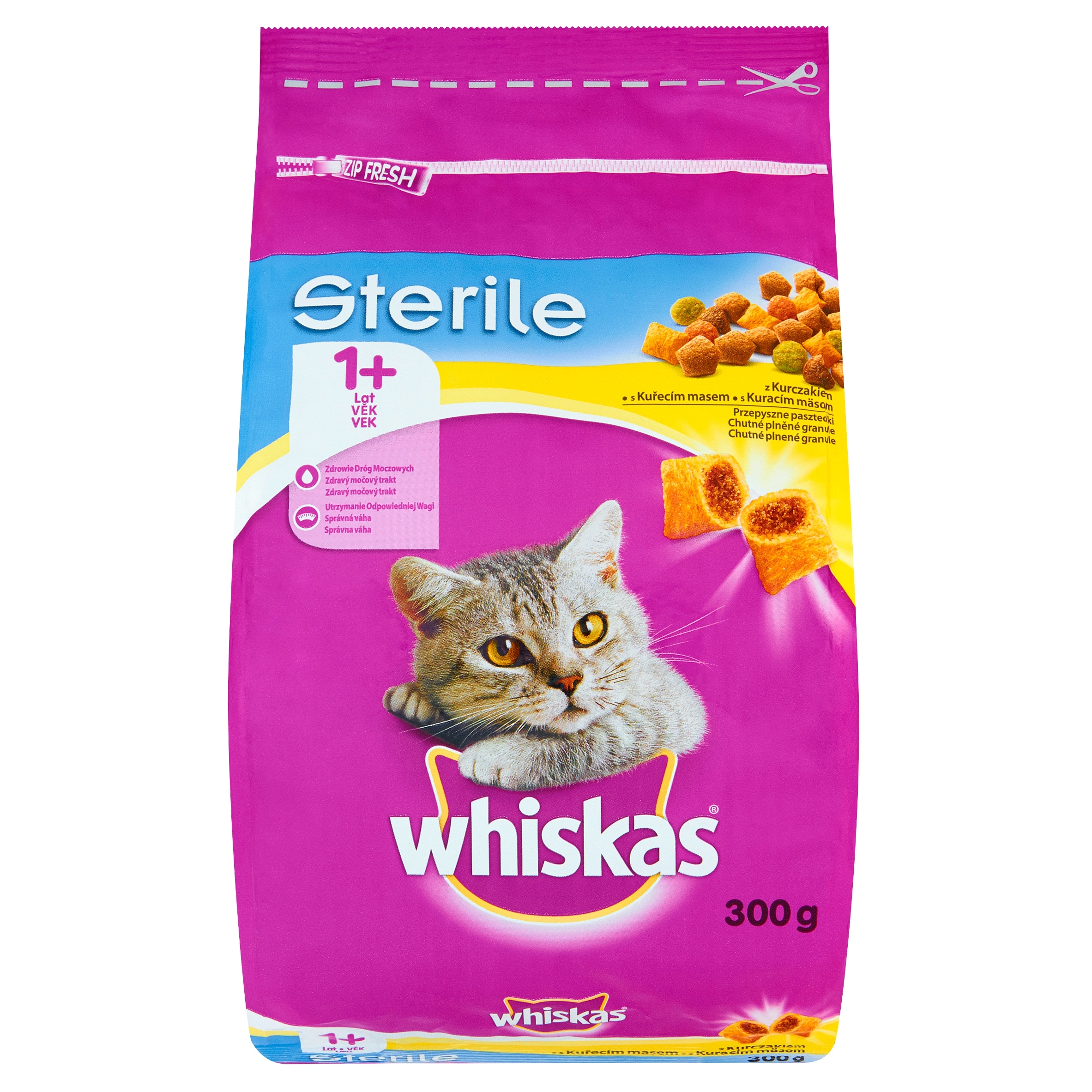 WHISKAS Sterile Z Kurczakiem sucha karma kota 300g 12179048514 Allegro.pl