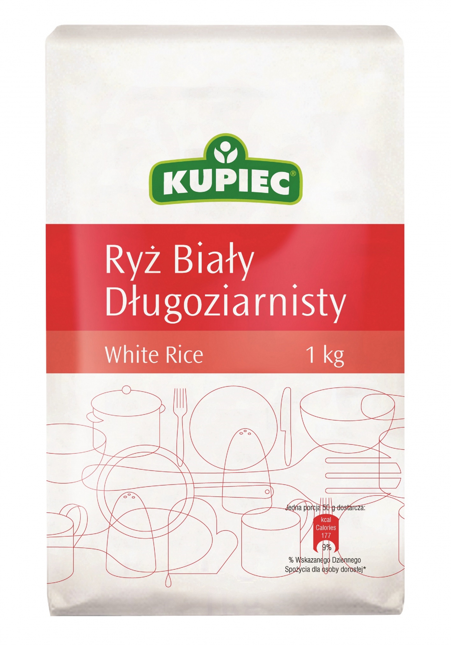 Kupiec Bílá rýže (papír) 1 kg