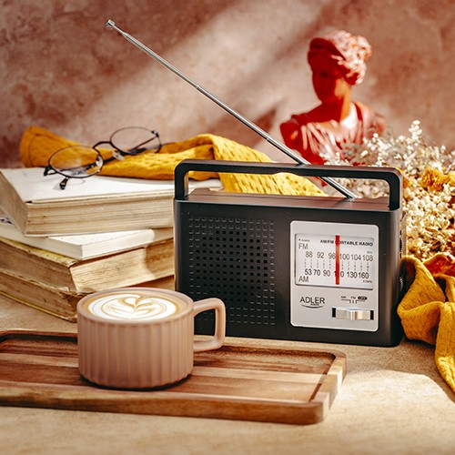 Radio AM/FM Adler AD 1909 z Anteną Teleskopową - Duża Skala
