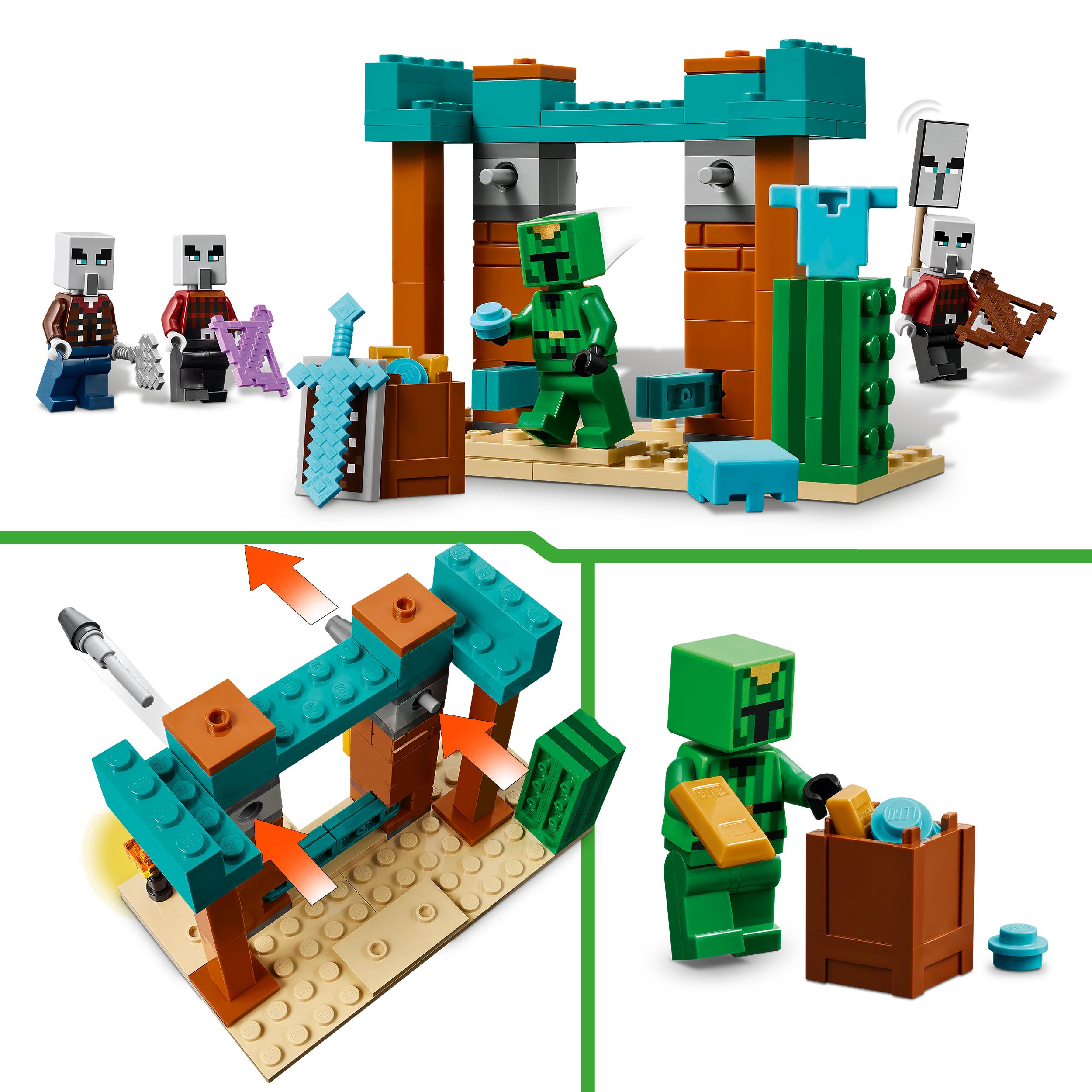 LEGO Minecraft 21267 Pustynny Patrol Złosadników Wiek dziecka 7 lat +