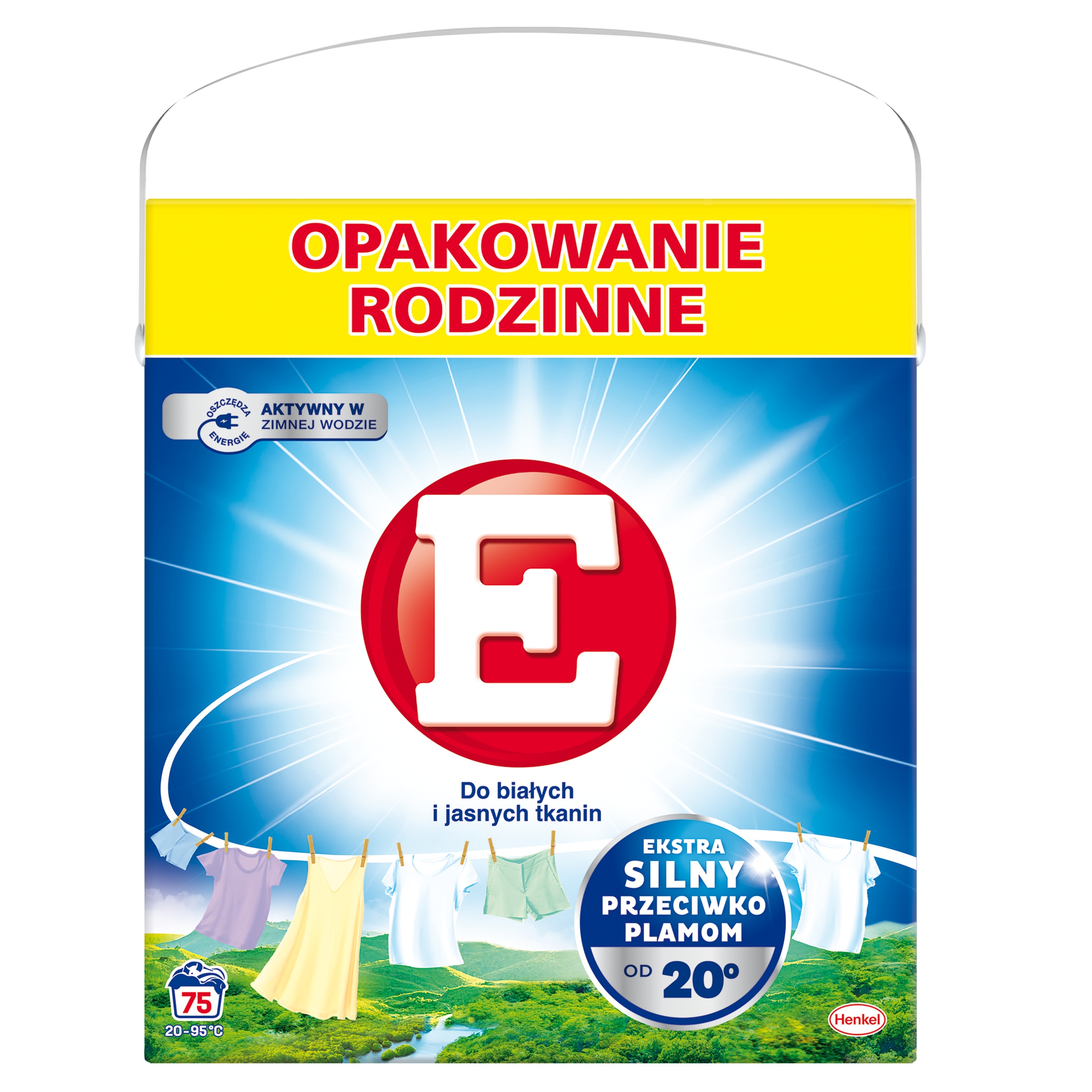 Levně E prášek na bílé prádlo 4,125 kg