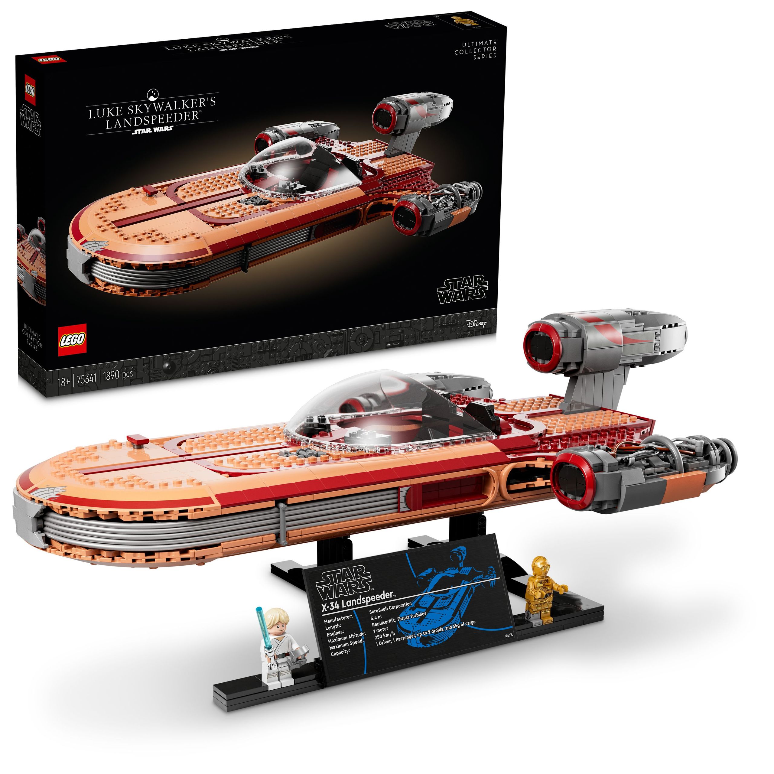 Klocki Lego Star Wars Zestaw Śmigacz Luke`a Skywalkera 75341