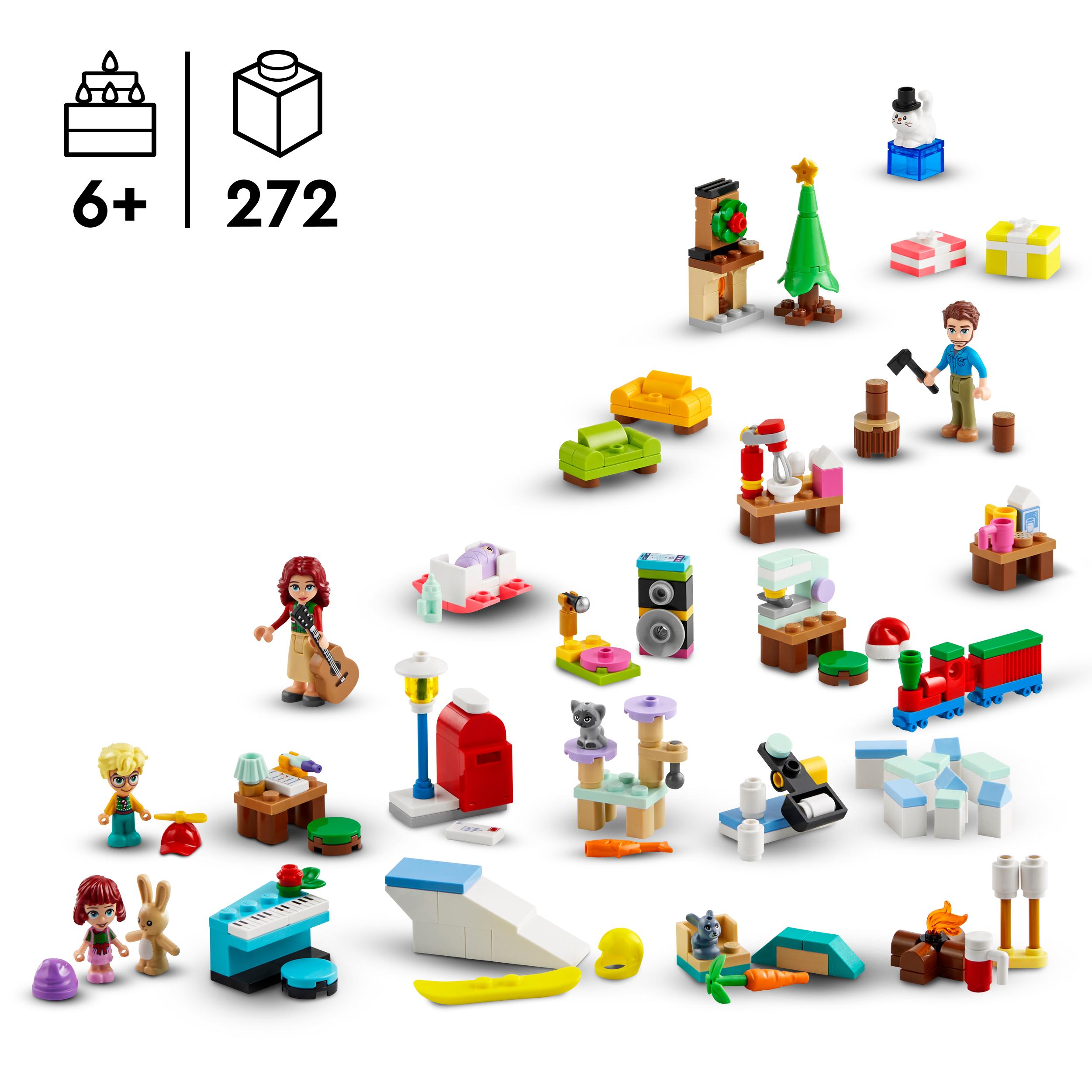 Адвент-календарь LEGO Friends 42637, 272 детали, 5 персонажей и праздничные модели, от 6 лет — фото 6