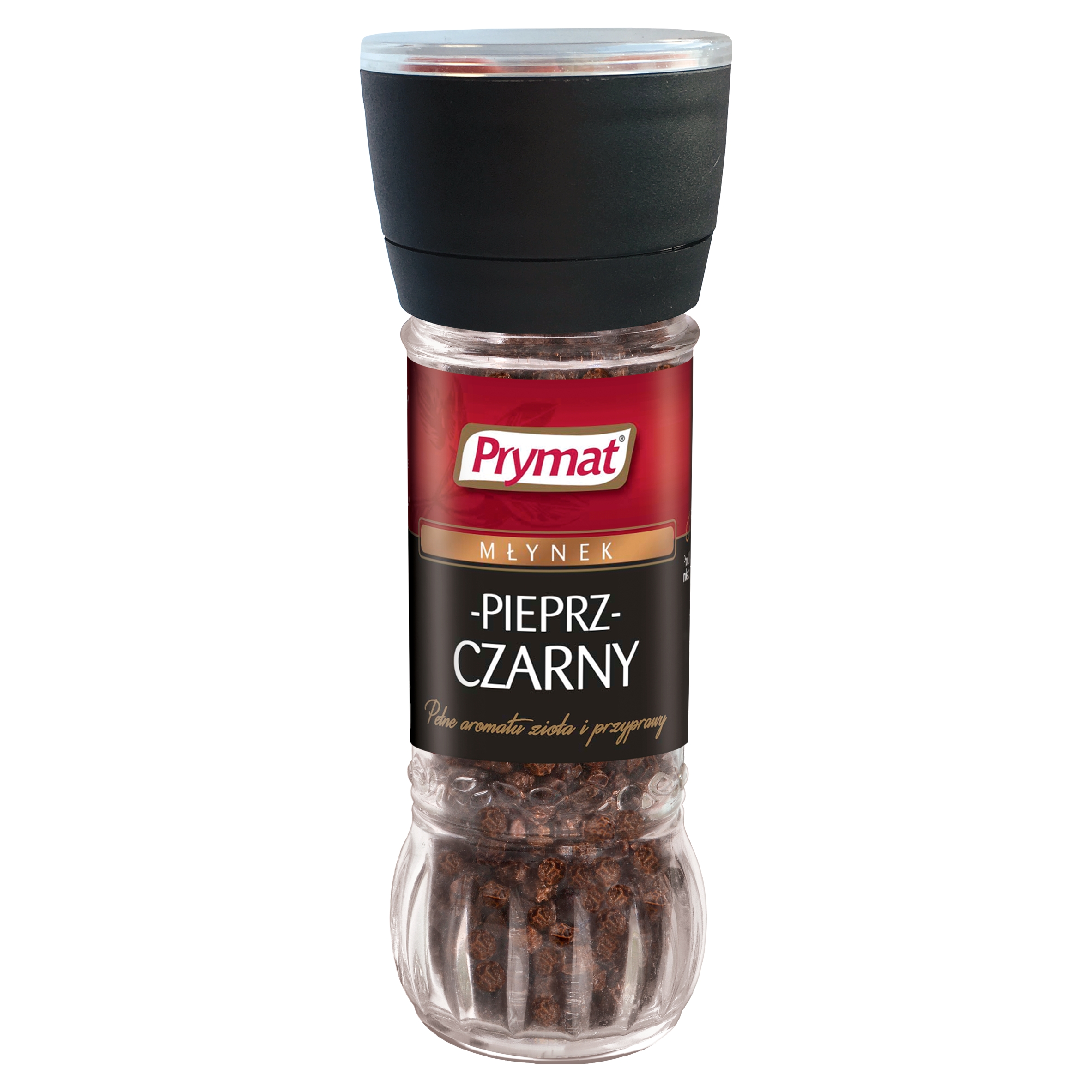 Pepř černý zrnitý v mlýnku Prymat 47 g