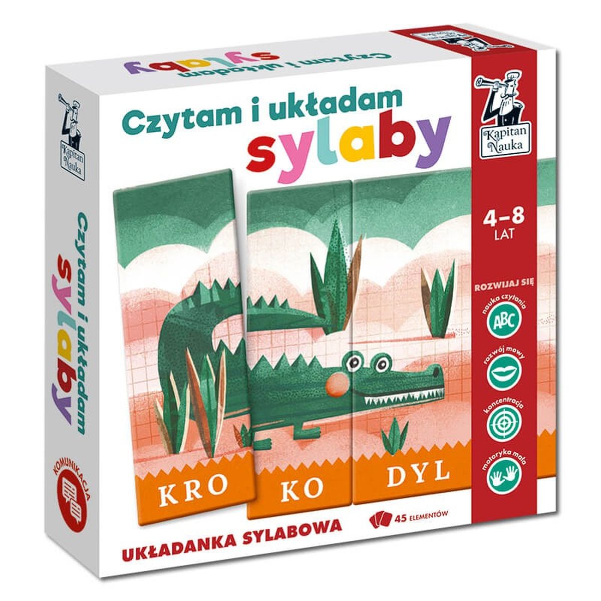 

Kapitan Nauka. Czytam i układam sylaby. Układanka