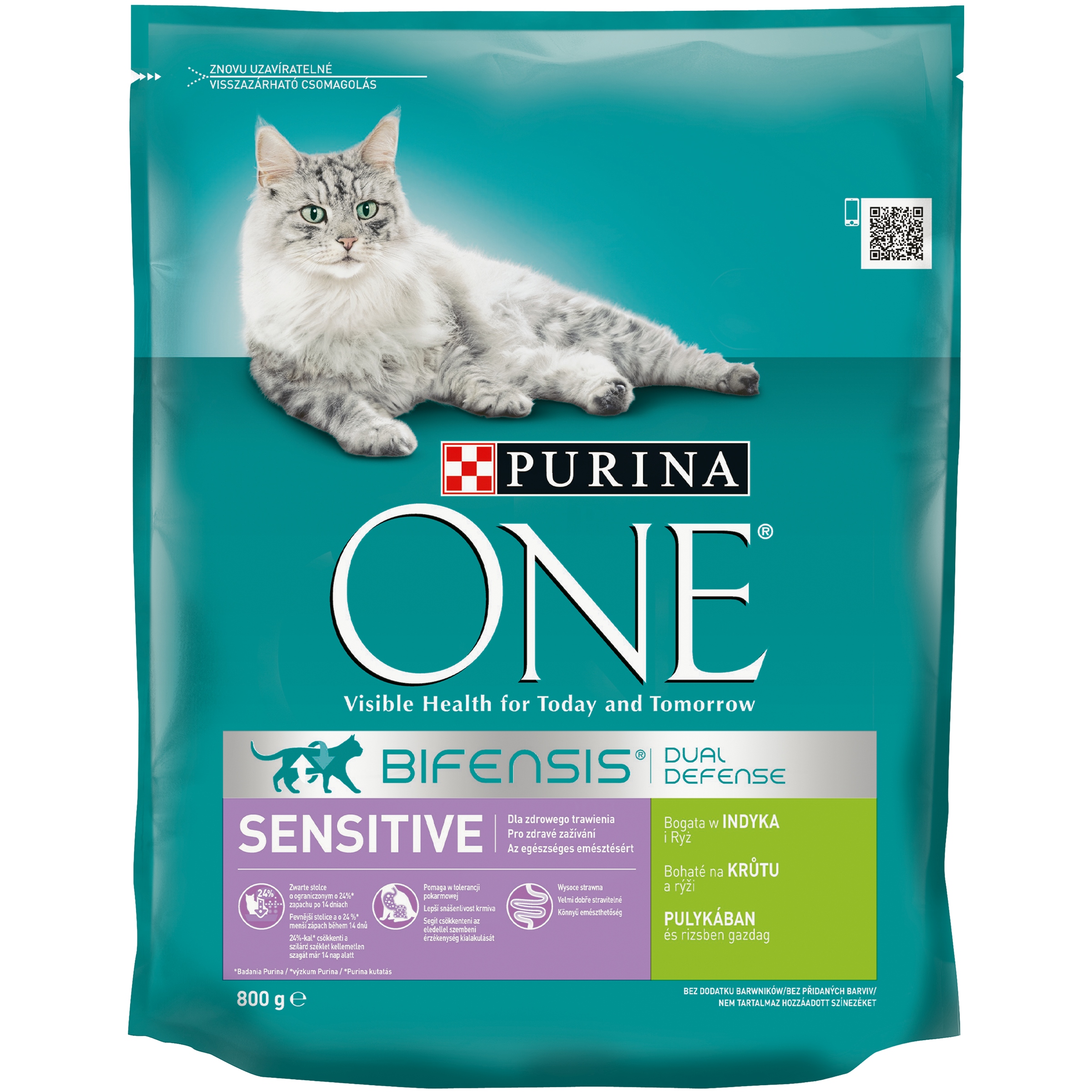 Levně 3X Purina One Sensitive Krůtí 800 g